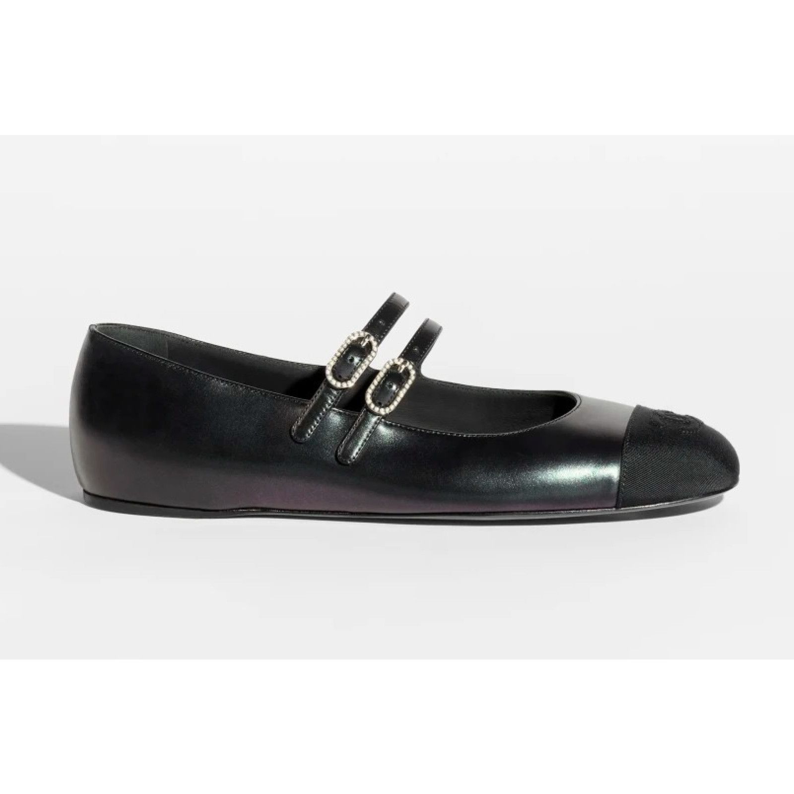 Chanel Chanel 24S Iridescent Black Double Strap Pearl CC Logo Size US 8 / IT 38 - 3 Thumbnail