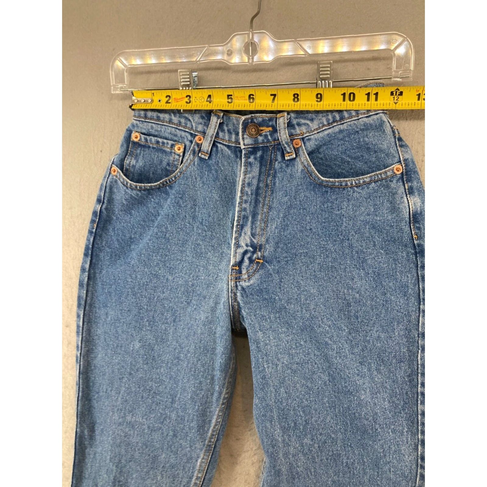 Jordache VINTAGE Jordache Jeans 5 High Rise Tapered Women's Blue Denim 90s Size 27" / US 4 / IT 40 - 2 Thumbnail