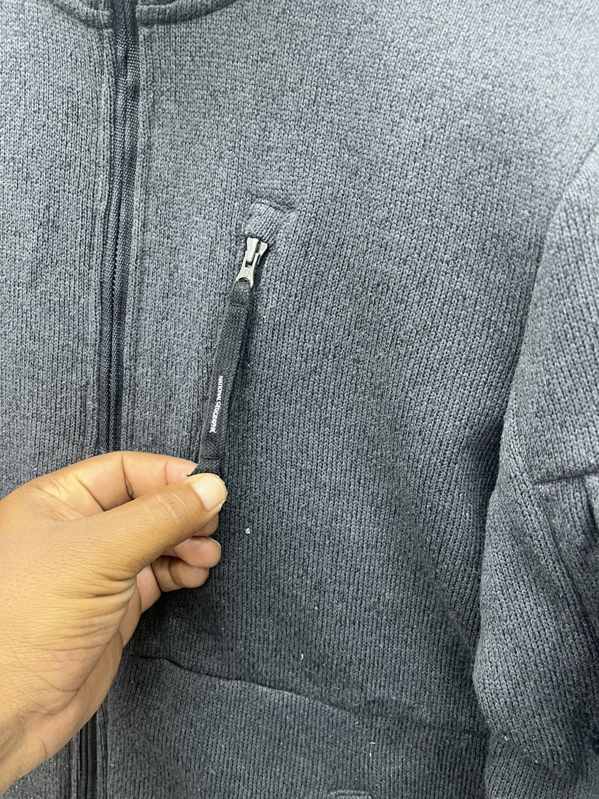 Japanese Brand NATIONAL GEOGRAPHIC WAFFLE KNIT FLEECE JACKET Size US S / EU 44-46 / 1 - 6 Thumbnail