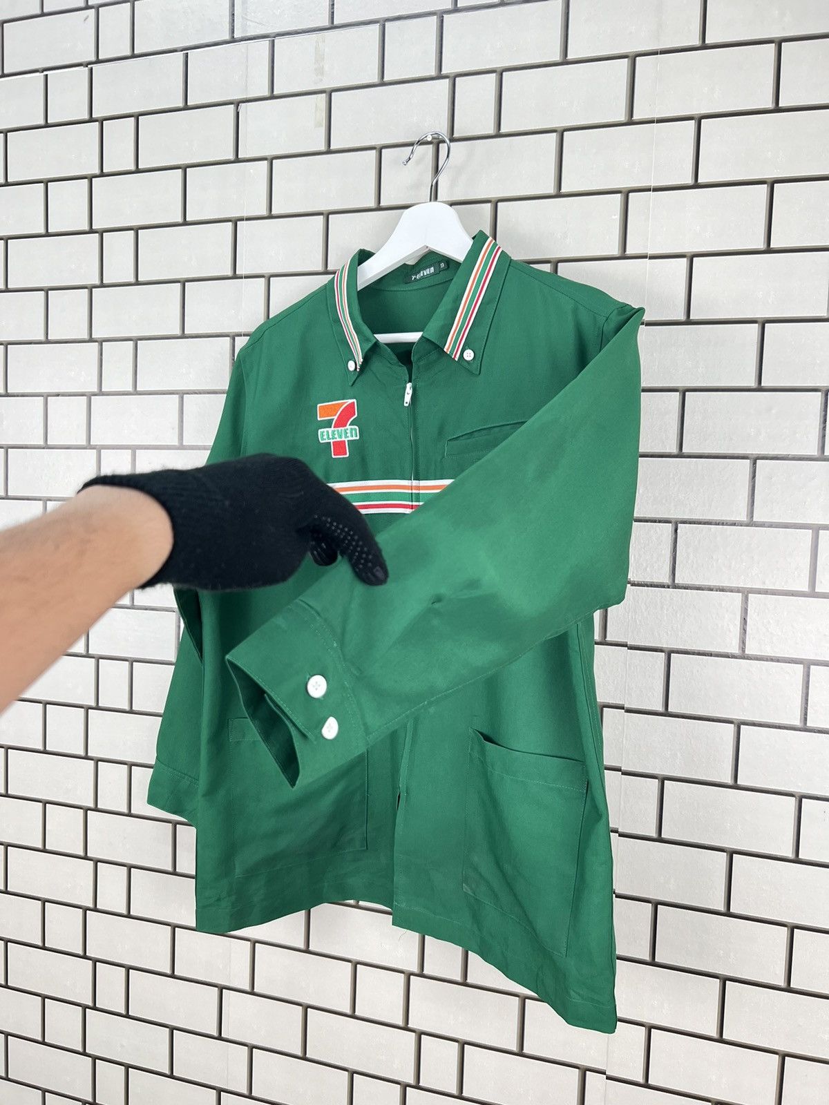 Japanese Brand × Vintage Vintage 7-ELEVEN Japanese Worker Uniform Shirt Jacket Size US M / EU 48-50 / 2 - 5 Thumbnail