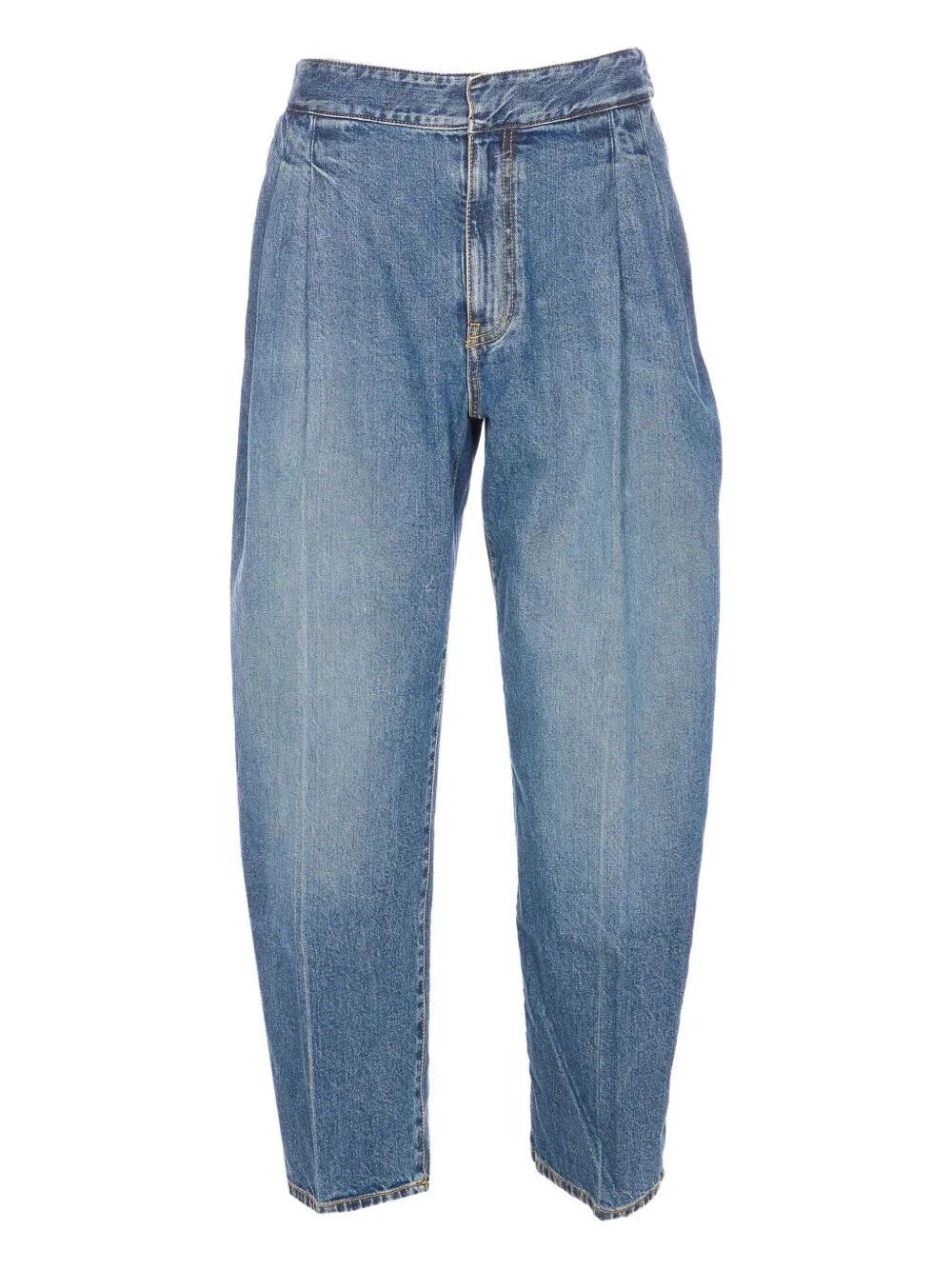 Alaia Pleated Denim Pants Size 28" / US 6 / IT 42 - 1 Thumbnail