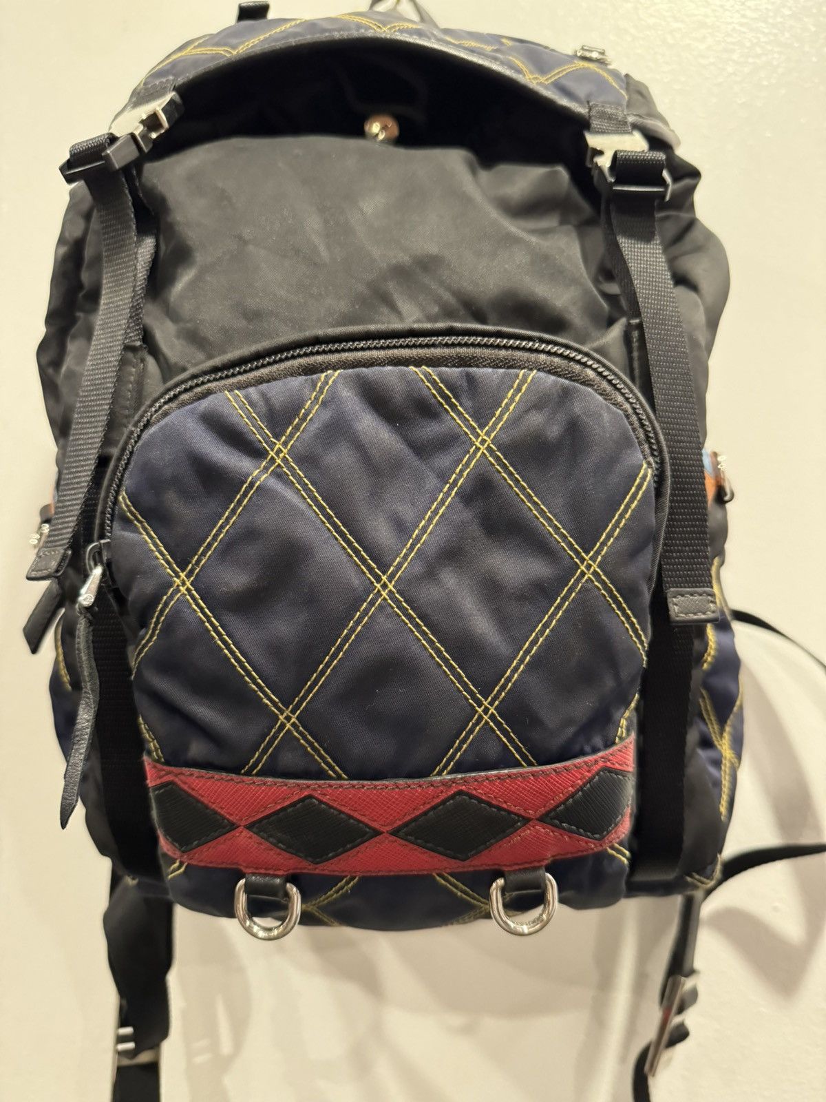 Prada PRADATessuto Nylon Impunturato DoubleBuckle Backpack Baltico Size ONE SIZE - 6 Thumbnail