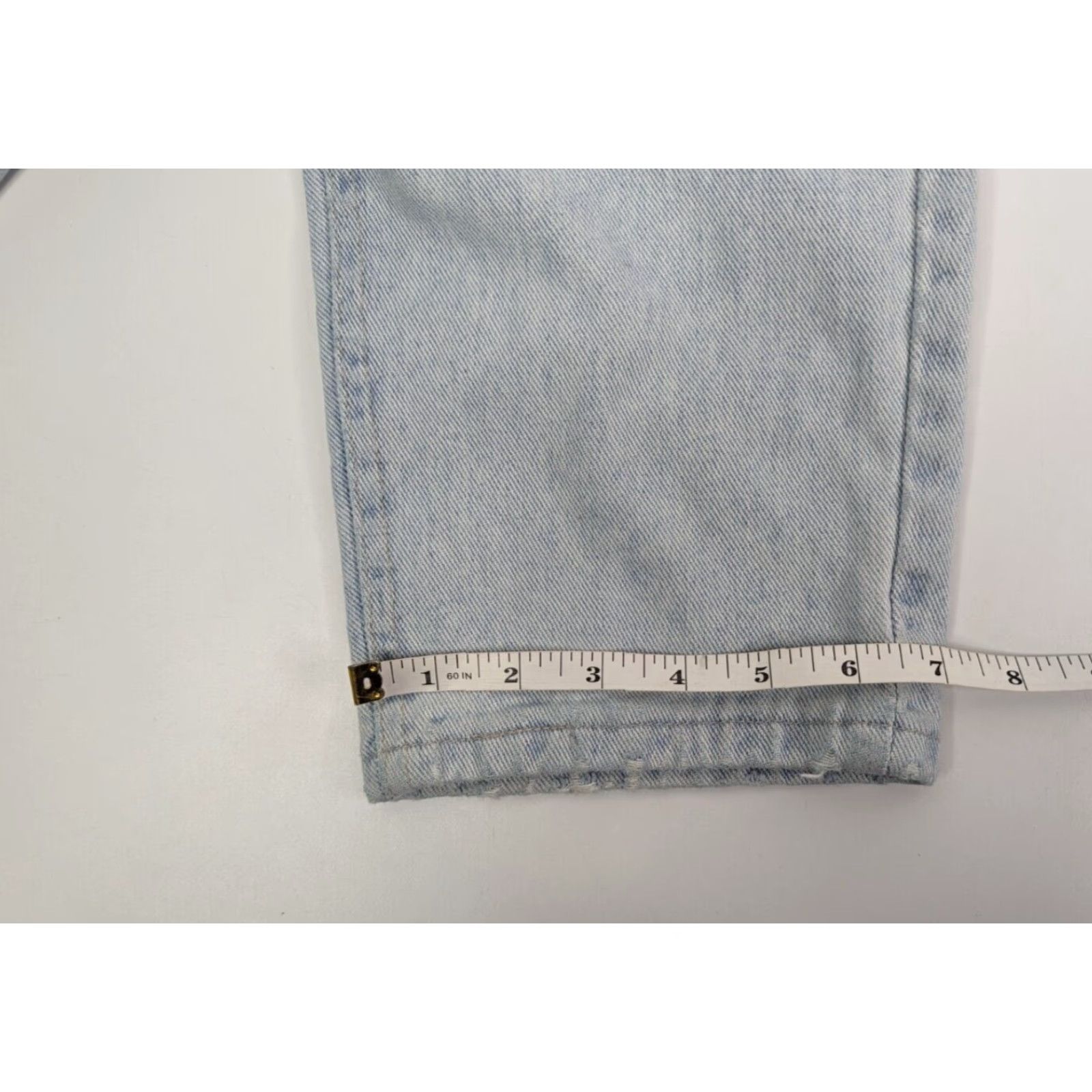 Lee VINTAGE Lee Jeans Denim Jeans Women's 18 Tapered Distressed Light Wash Blue 5-Pocket Boyfriend 5638 Size 40" / US 18 - 7 Thumbnail