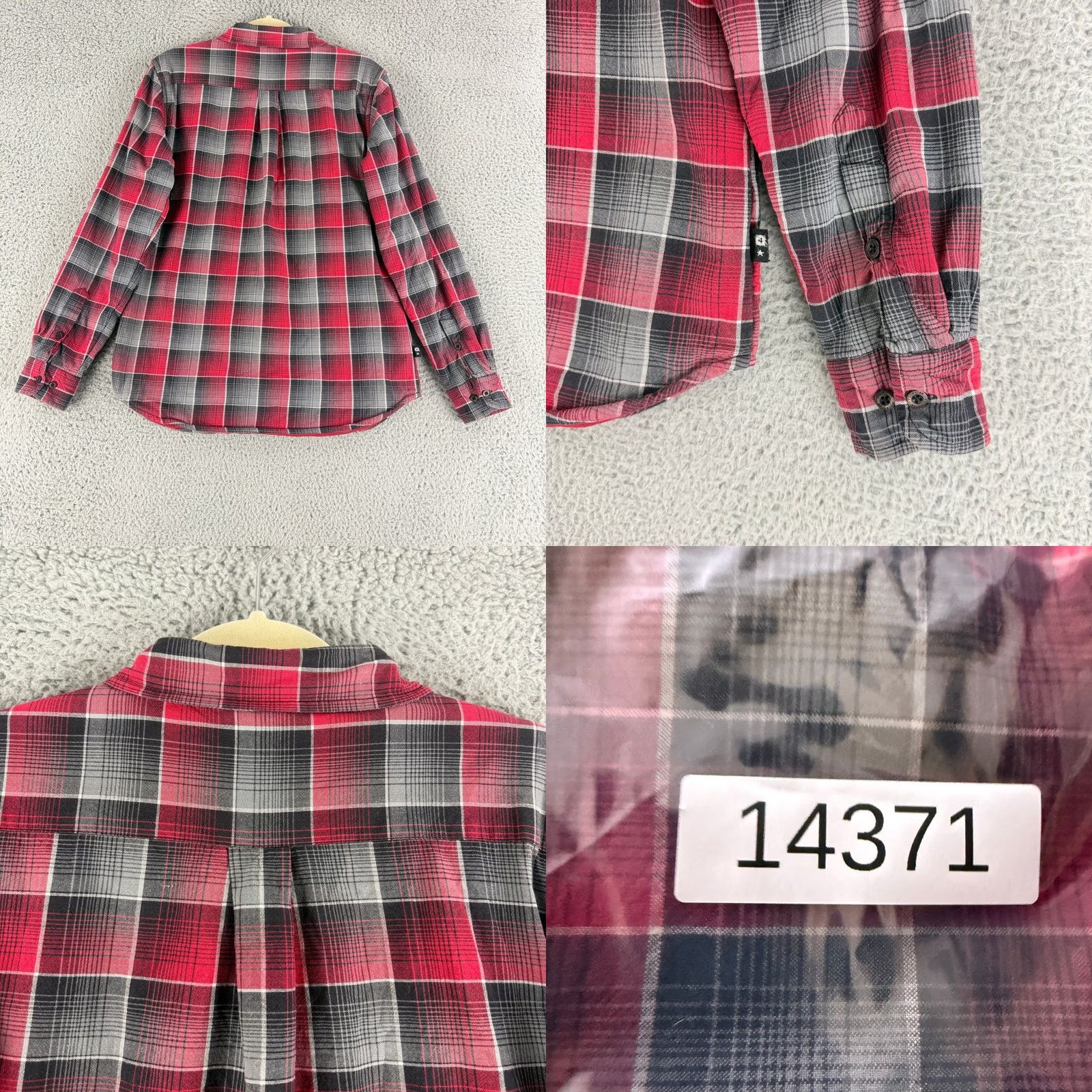 Vintage Fourstar Flannel Shirt Large Red Plaid Thermal Lined Skate Streetwear Mens Size US L / EU 52-54 / 3 - 9 Thumbnail