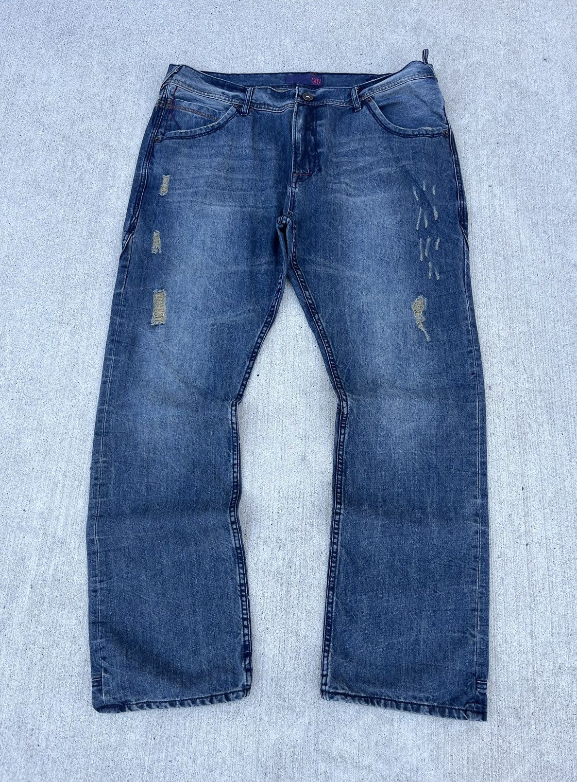 JNCO × Japanese Brand × Vintage Vintage 00’s SYN Hip-Hop Baggy Jeans Size US 40 / EU 56 - 1 Thumbnail
