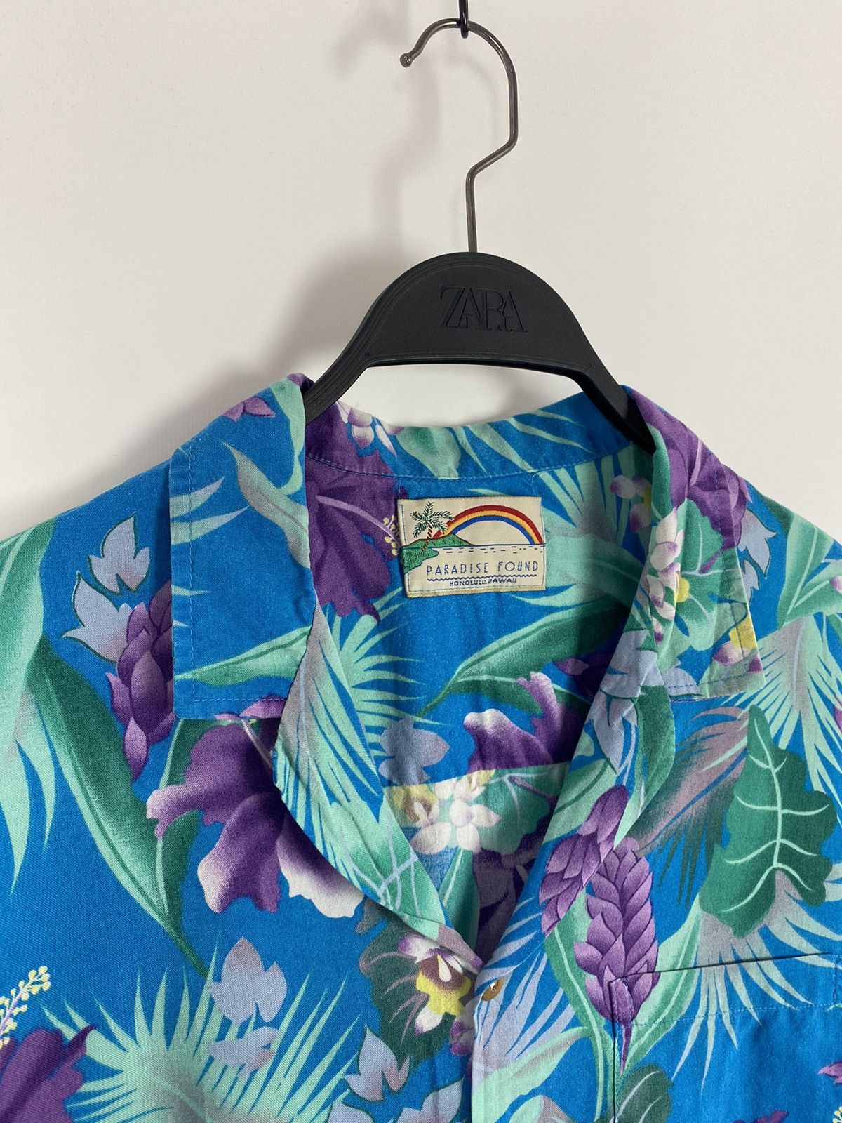 Paradise Found 1990’s Vintage Paradise Found Floral Rayon Hawaiian Shirt Size US S / EU 44-46 / 1 - 2 Thumbnail