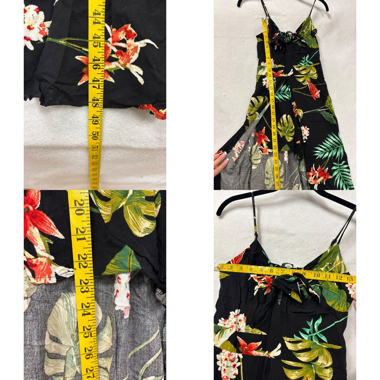 Vintage Soprano Maxi Dress with Shorts Black Tropical Floral Print Womens S Size 28" / US 6 / IT 42 - 8 Thumbnail