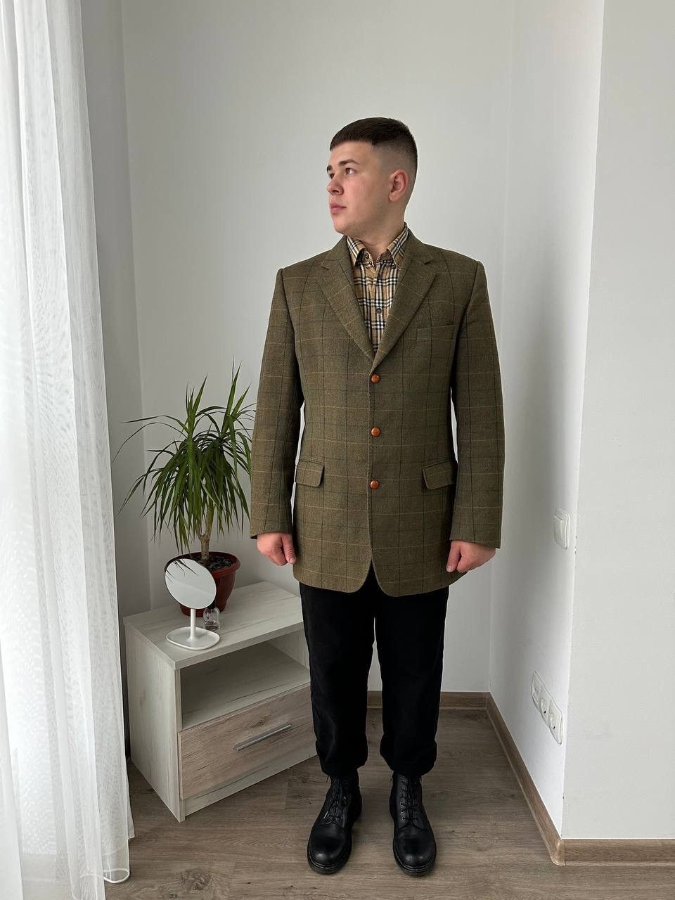 Burberry × Vintage Vintage Blazer Burberry Mens Eckerle Herrenmoden Jacket Size 38R - 1 Thumbnail