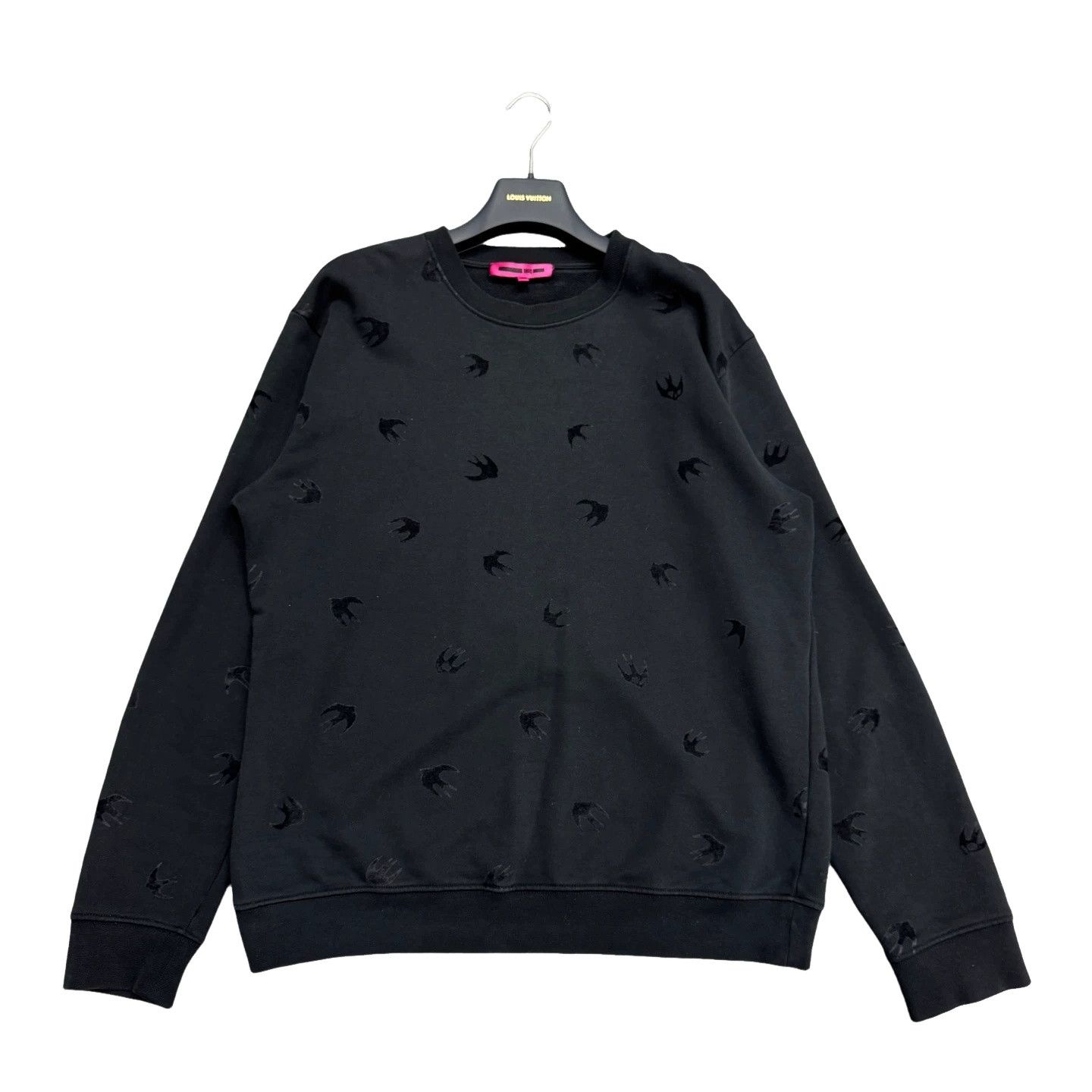 Alexander McQueen Alexander McQueen Flocked Swallow Sweatshirt XL Size US XL / EU 56 / 4 - 1 Thumbnail