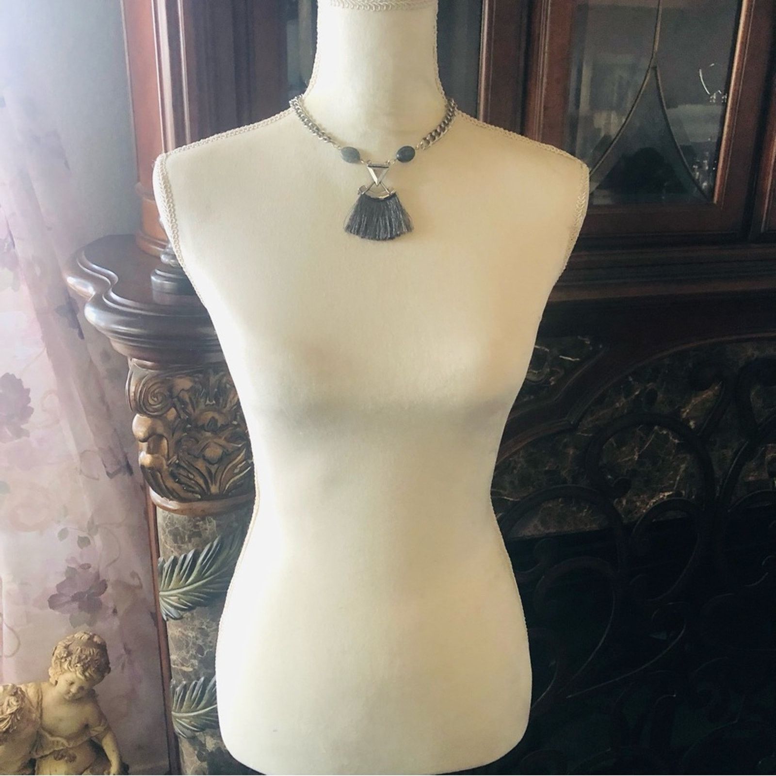 Handmade Handcrafted repurpose genuine labradorite cuban necklace Size ONE SIZE - 6 Thumbnail