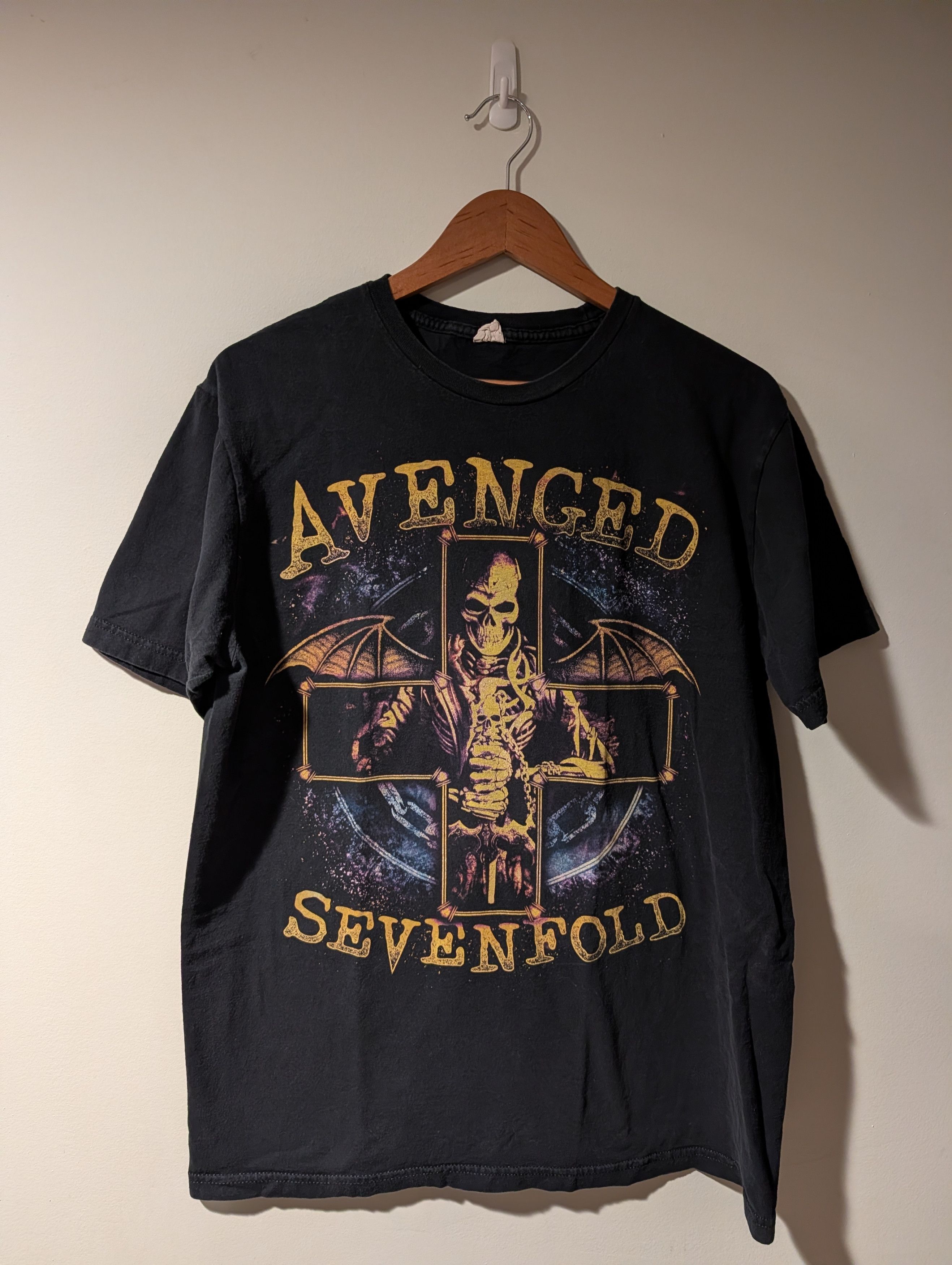 Band Tees AVENGED SEVENFOLD Shirt Mens XL Deathbat Metal Band Tee Size US XL / EU 56 / 4 - 1 Thumbnail