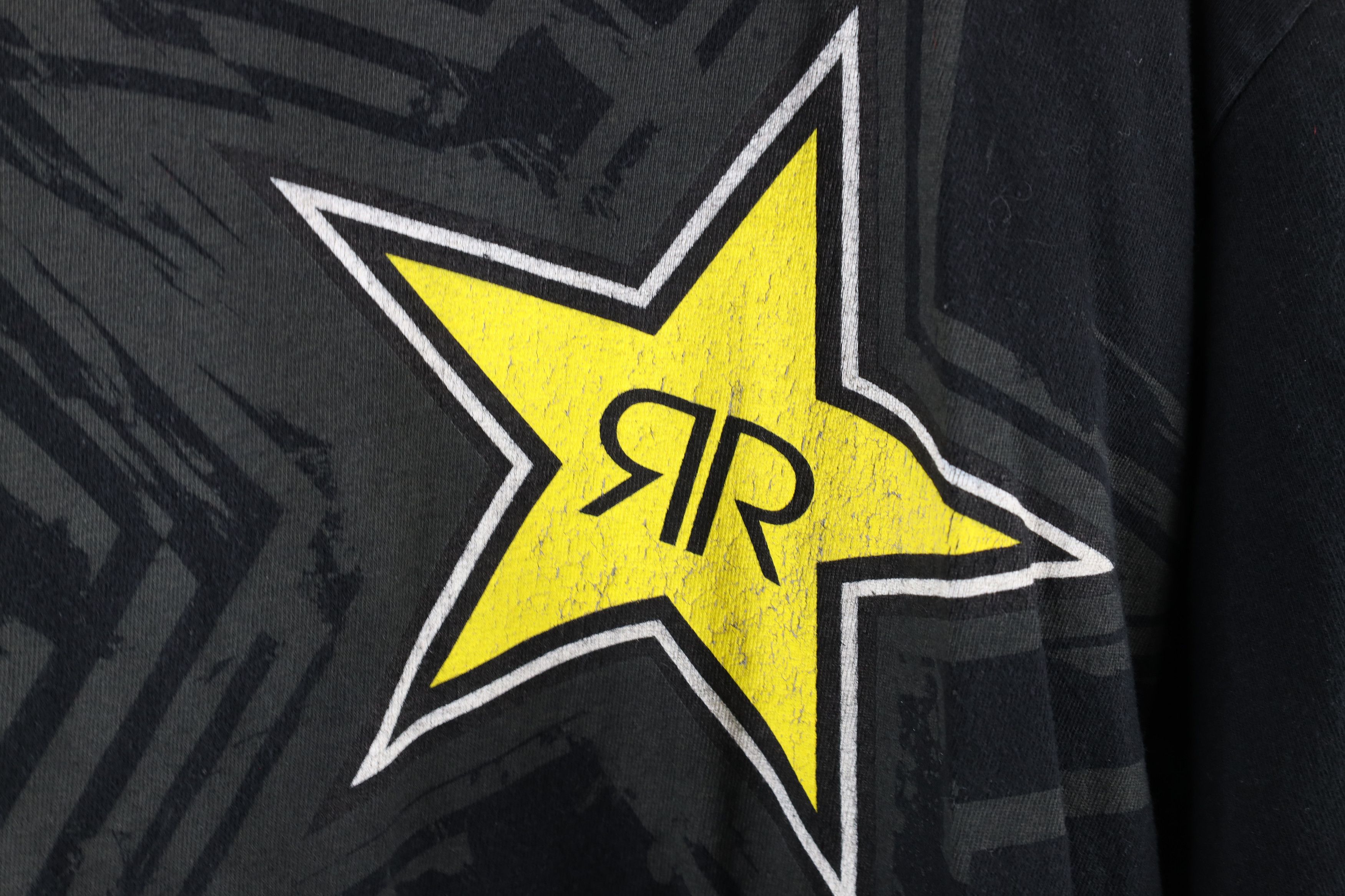 Fox Racing × Vintage Vintage Fox Racing Out Rockstar Energy Drink T-Shirt Black Size US XL / EU 56 / 4 - 6 Thumbnail