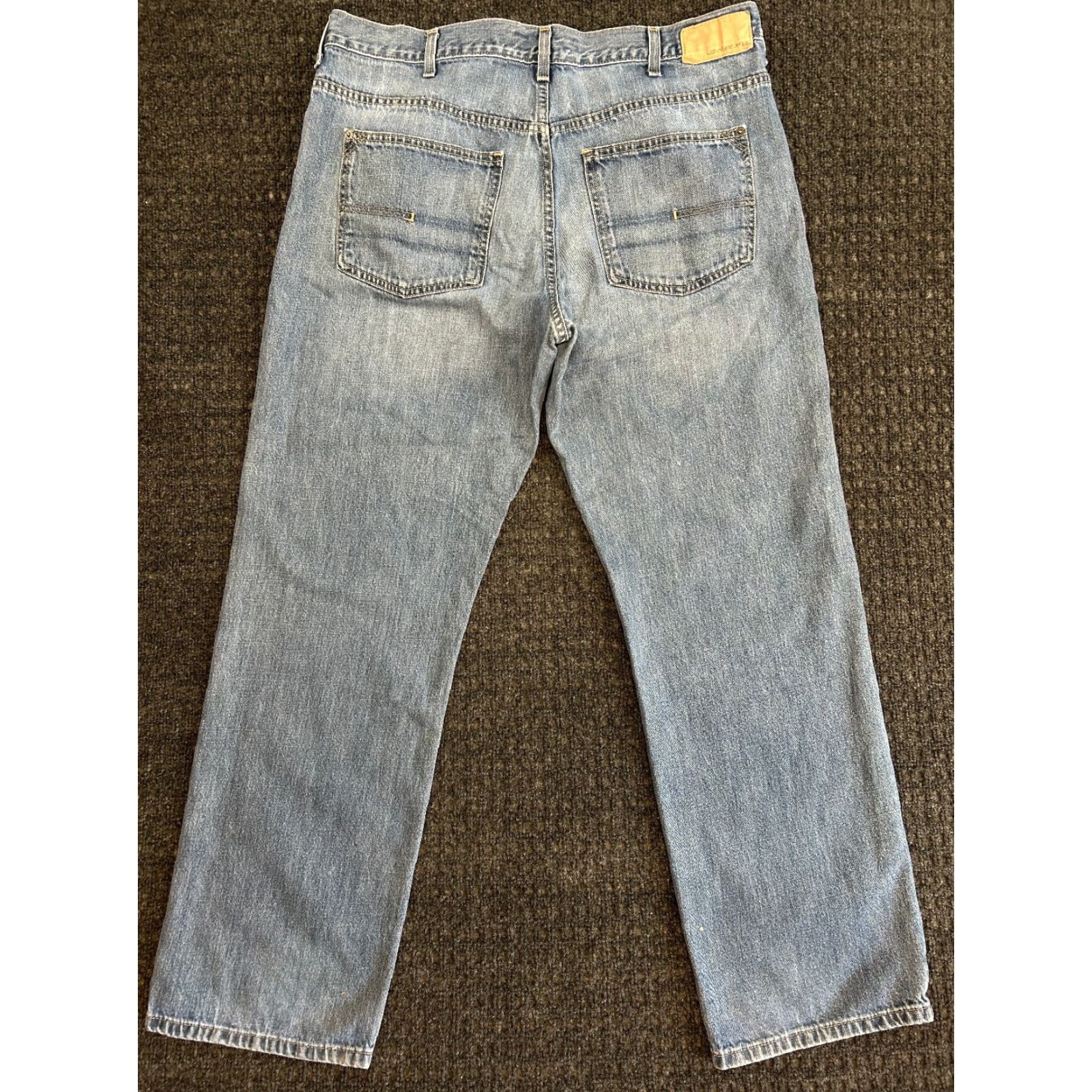 Calvin Klein VINTAGE Calvin Klein Jeans Relaxed Straight Denim 38 Blue Baggy Distressed 5-Pocket Design Mens Jeans 90s Hip Hop American Classic y2k Light Wash Blue Size US 38 / EU 54 - 2 Thumbnail