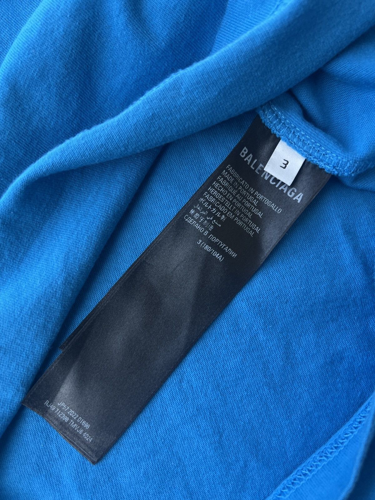 Balenciaga Balenciaga Blue Logo Tee Size US XL / EU 56 / 4 - 7 Thumbnail