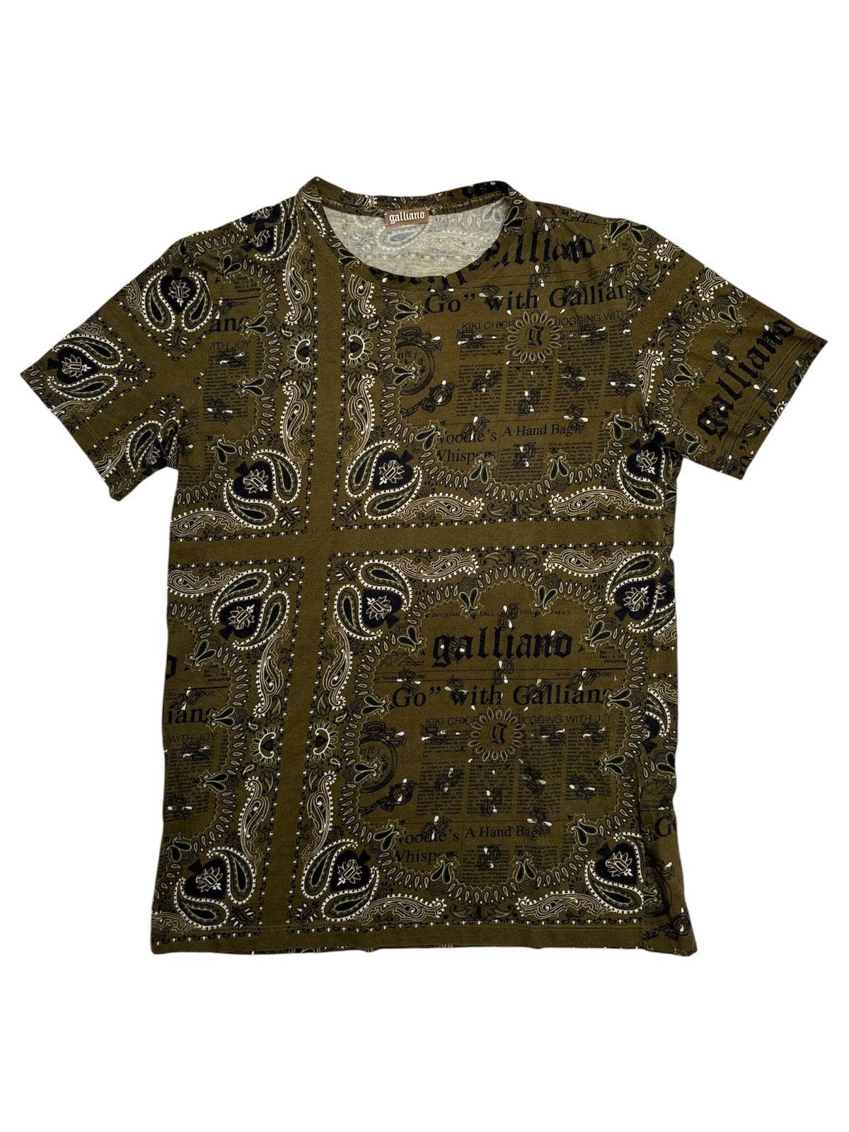 John Galliano Gazette Bandana Printed T-Shirt Size US S / EU 44-46 / 1 - 1 Thumbnail