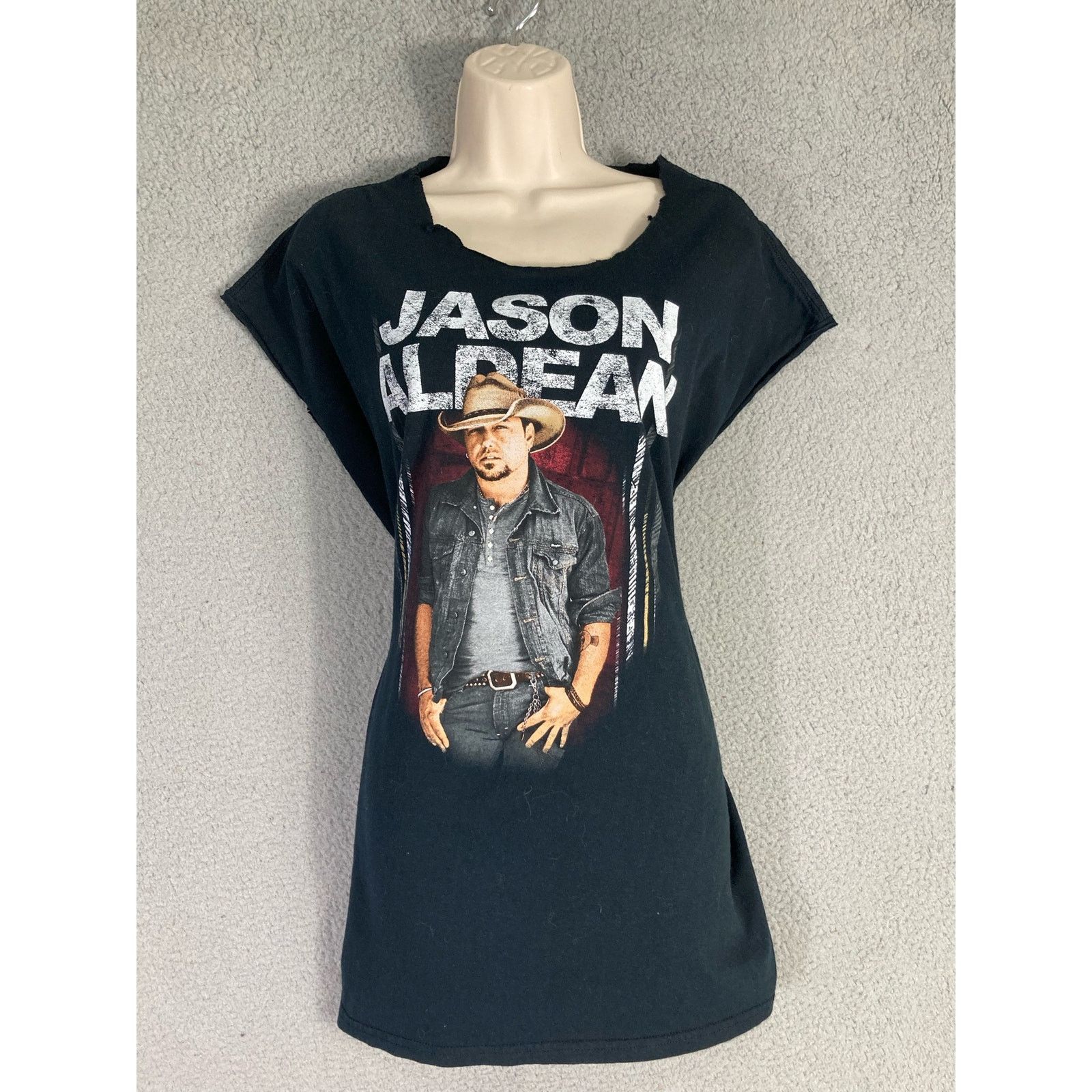 Band Tees Jason Aldean Six String Circus Womens 2XL Black T-Shirt Size XXL / US 16-18 / IT 52-54 - 2 Thumbnail