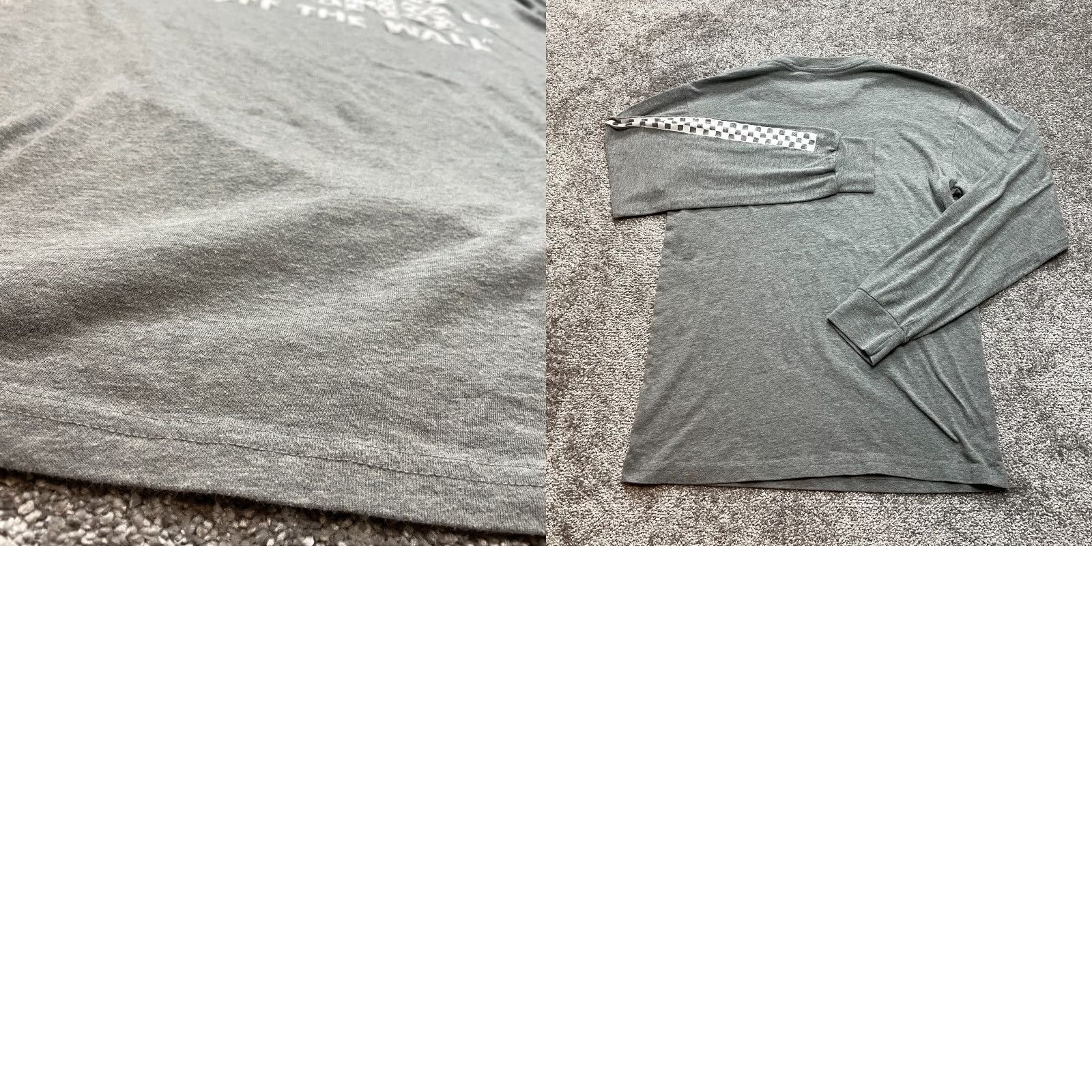 Vans VANS Off the Wall Shirt Unisex Adults Small Light Gray Long Sleeve Crew Cotton 1966 Tee Size US S / EU 44-46 / 1 - 8 Thumbnail