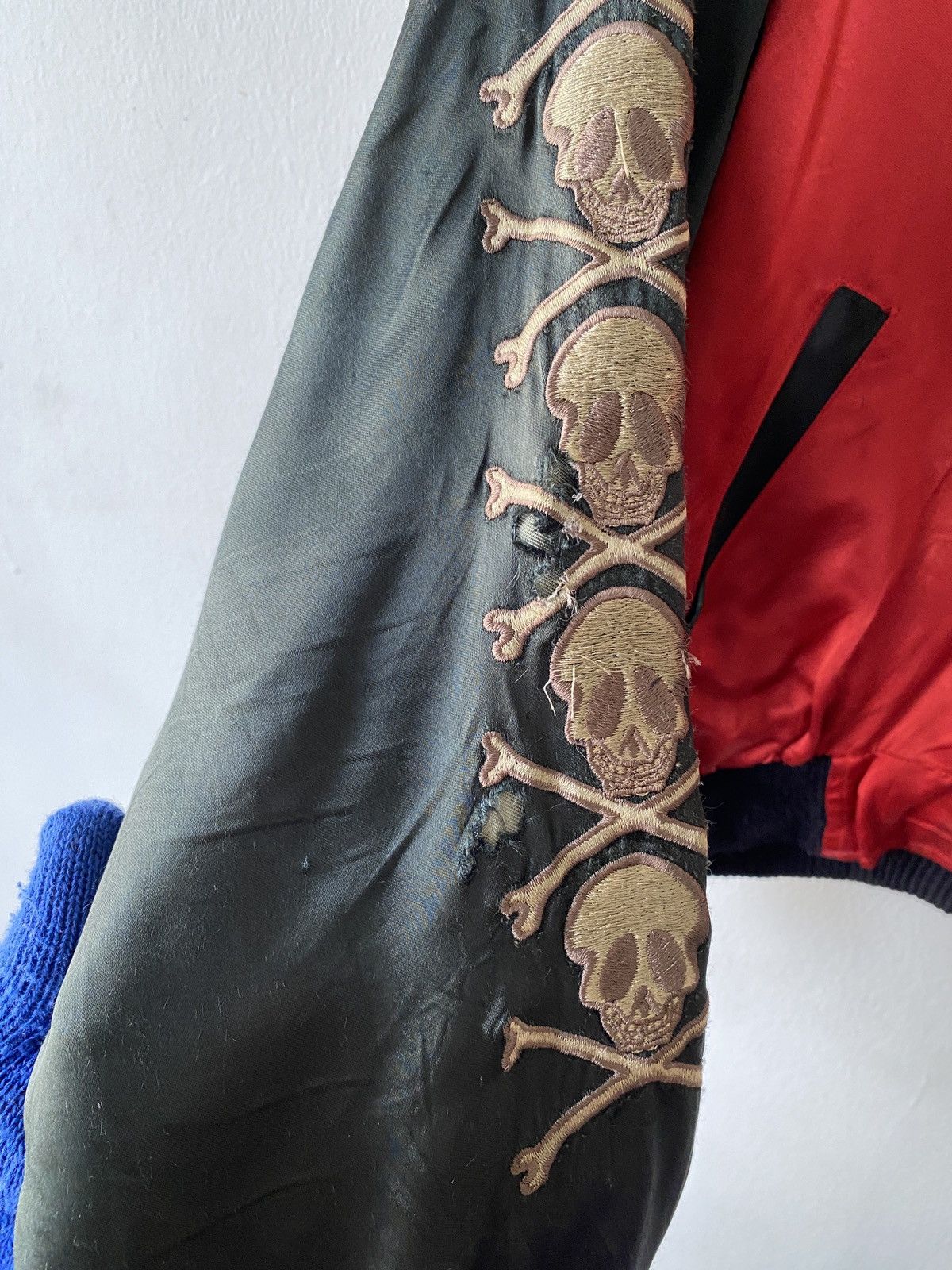 Japanese Brand × Vintage Vintage Crawler Skulls Spider Embroidery Japan Rayon Jacket Size US M / EU 48-50 / 2 - 10 Thumbnail