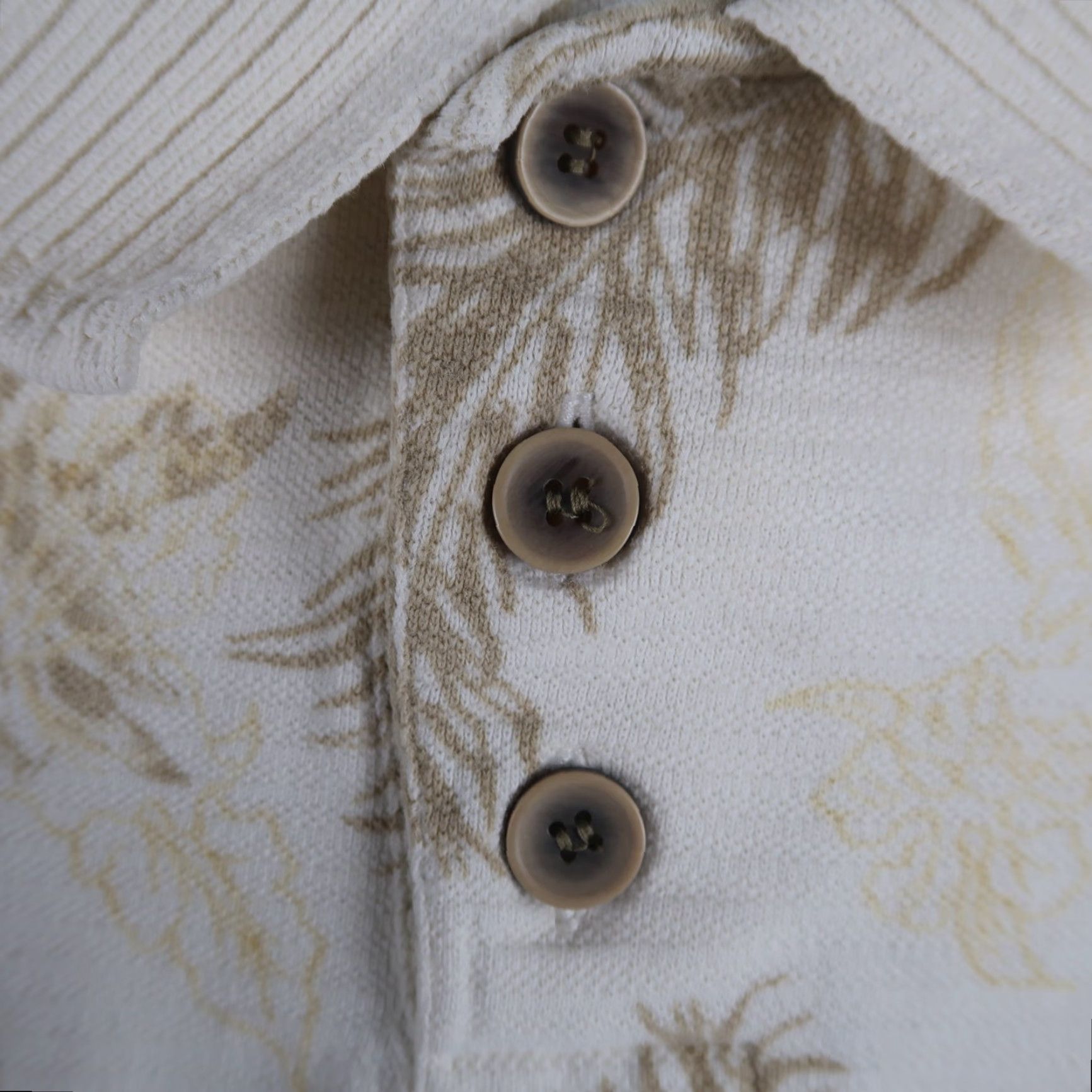Ocean Pacific VINTAGE Ocean Pacific Polo Shirt Mens L Beige Floral Beach Sports Hawaiian Tropical Size US L / EU 52-54 / 3 - 4 Thumbnail