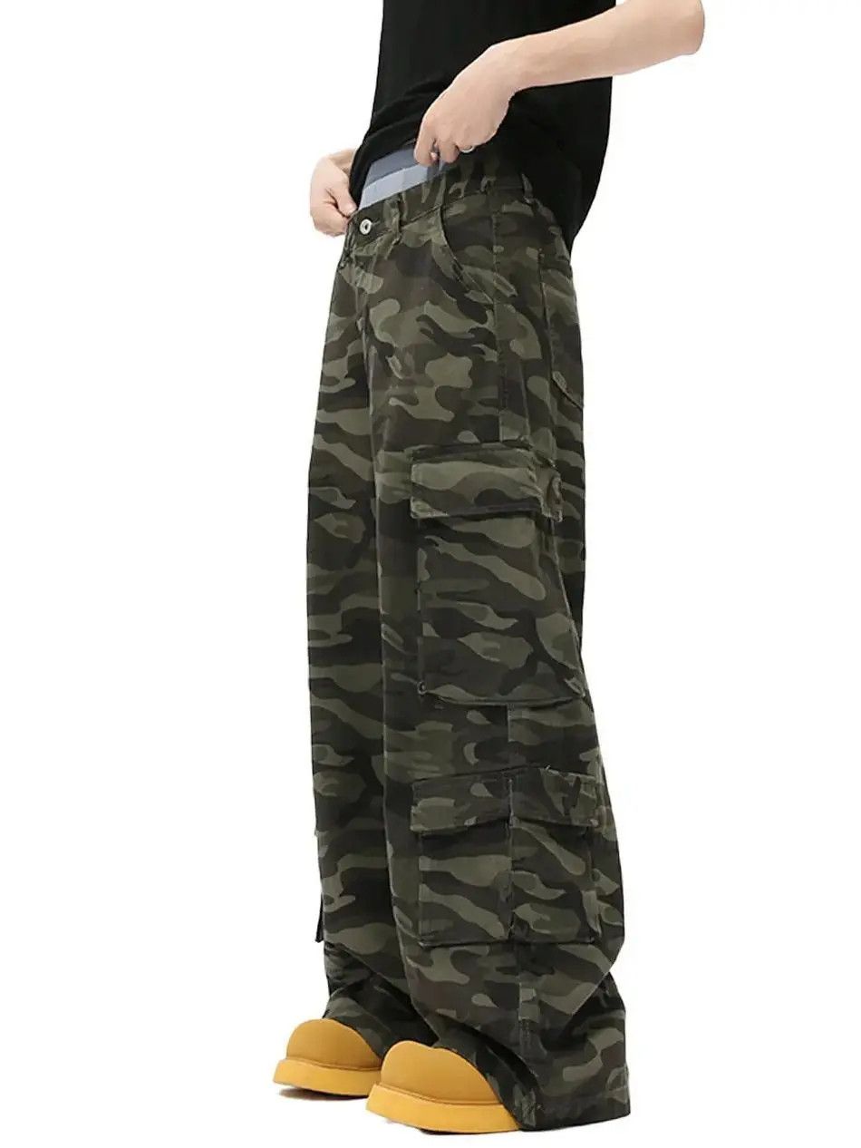 Japanese Brand Retro camouflage straight pocket jeans Size US 32 / EU 48 - 3 Thumbnail