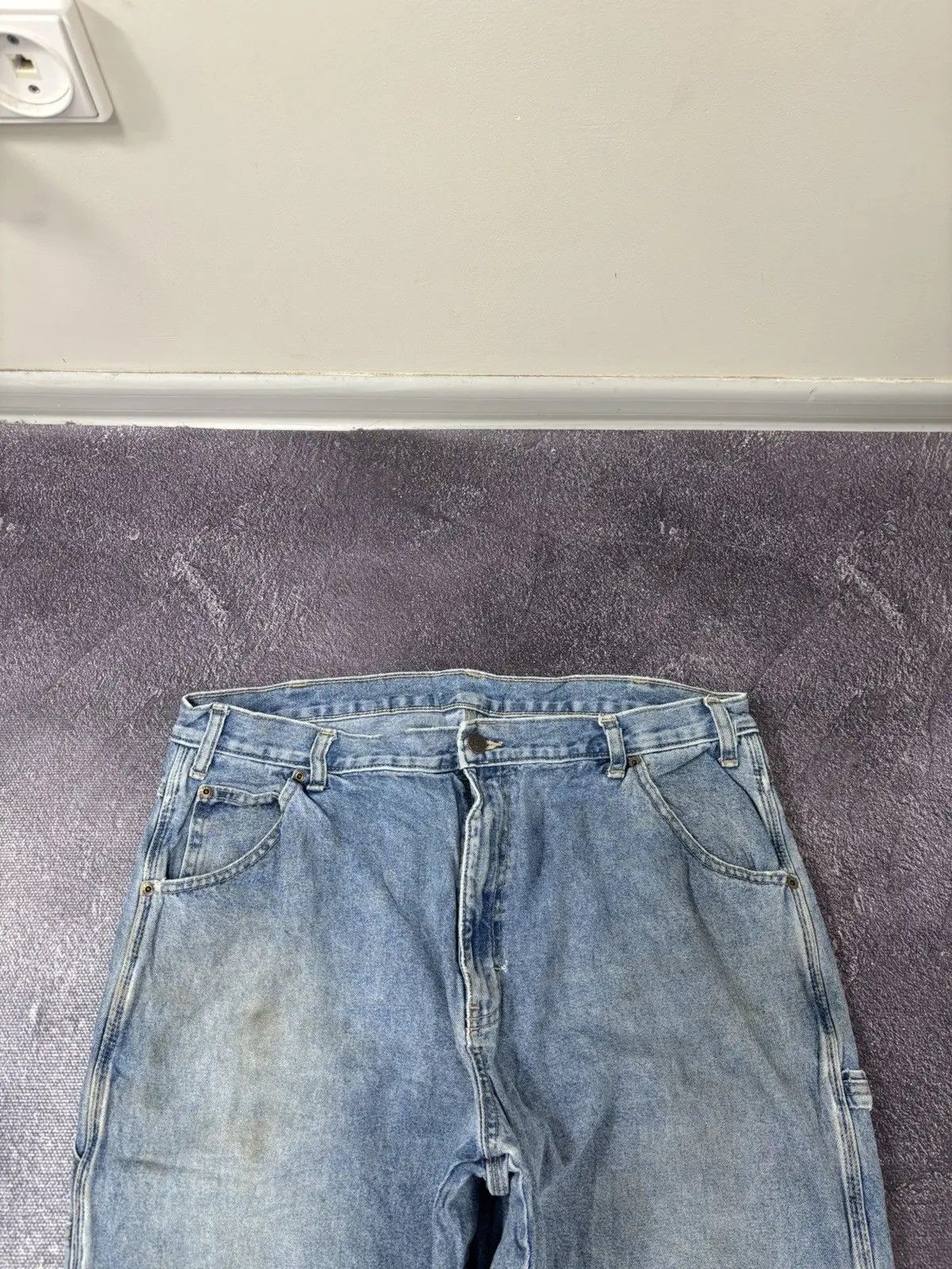 Dickies × Vintage Vintage Dickies American Blue Denim Work Hype Baggy Jeans Size US 38 / EU 54 - 8 Thumbnail