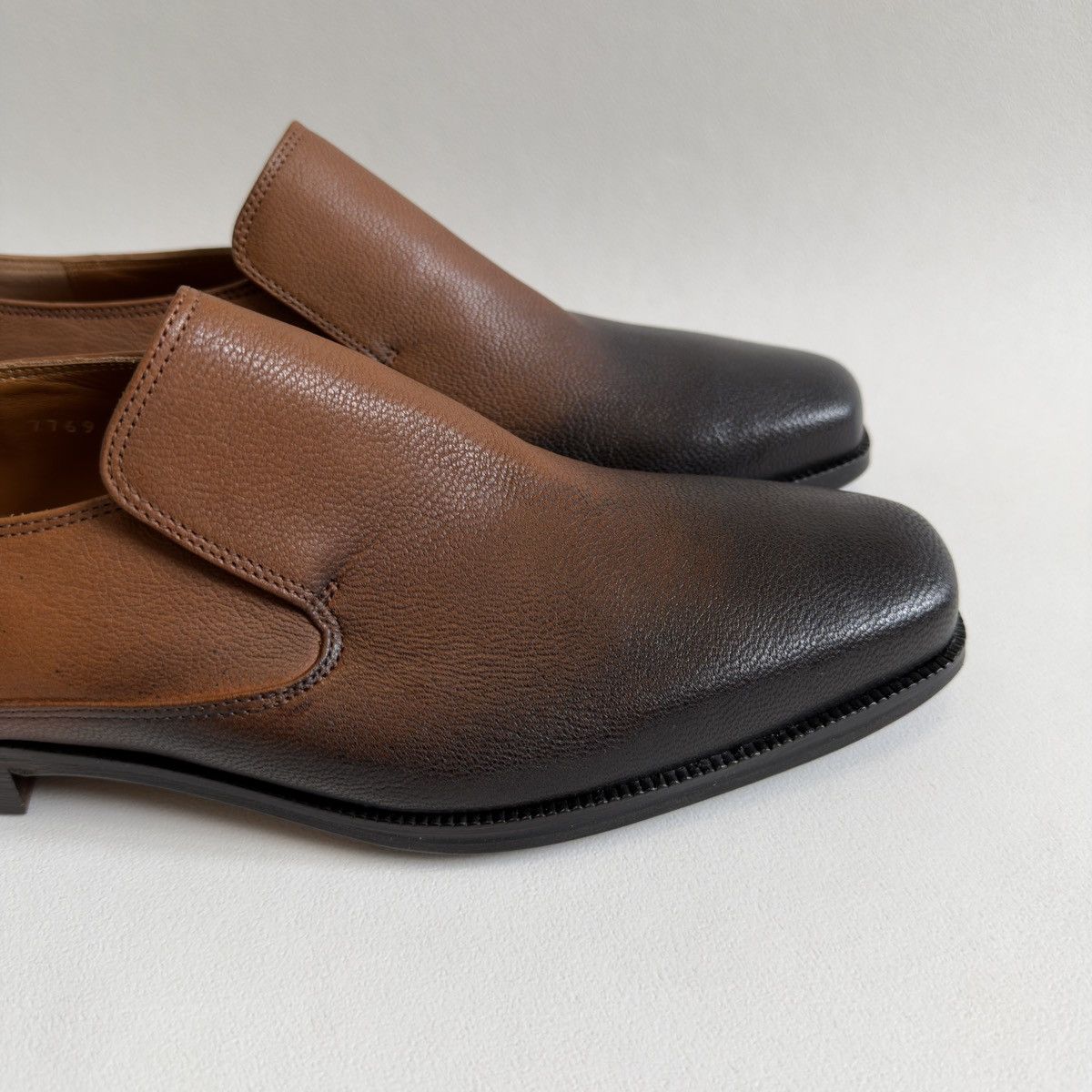 Dries Van Noten Brown ‘Burnished Toes’ Leather Loafers Size US 11 / EU 44 - 12 Thumbnail