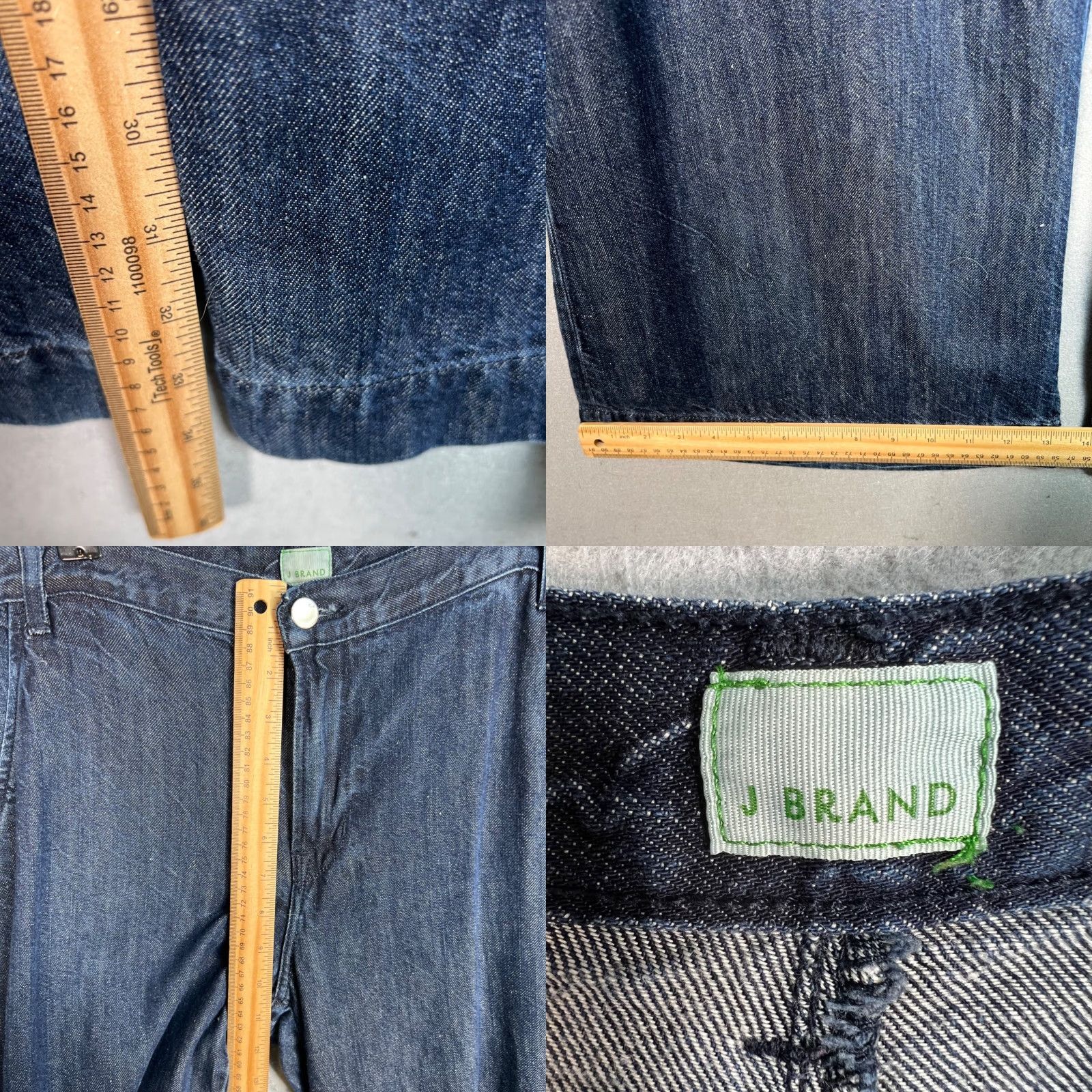 J Brand J Brand Womens Size 31 Wide-Leg Denim Pants Cotton/Linen Blend Size 24" / US 00 / IT 34 - 8 Thumbnail