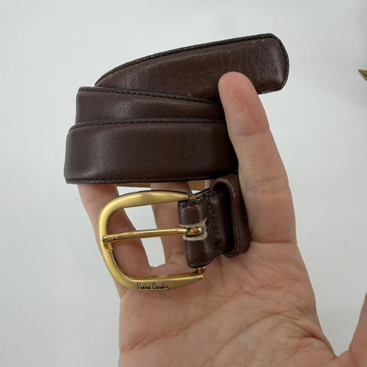 Pierre Cardin Pierre Cardin Mens Brown Leather Size ONE SIZE - 1 Thumbnail