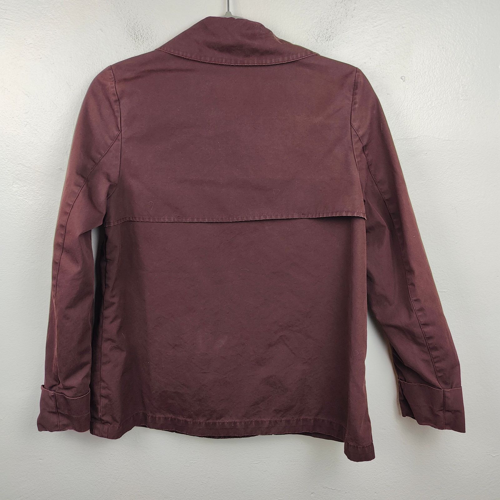 Other Everlane Swing Trench Coat Womens XS Plum Burgundy Cotton Size XS / US 0-2 / IT 36-38 - 4 Thumbnail