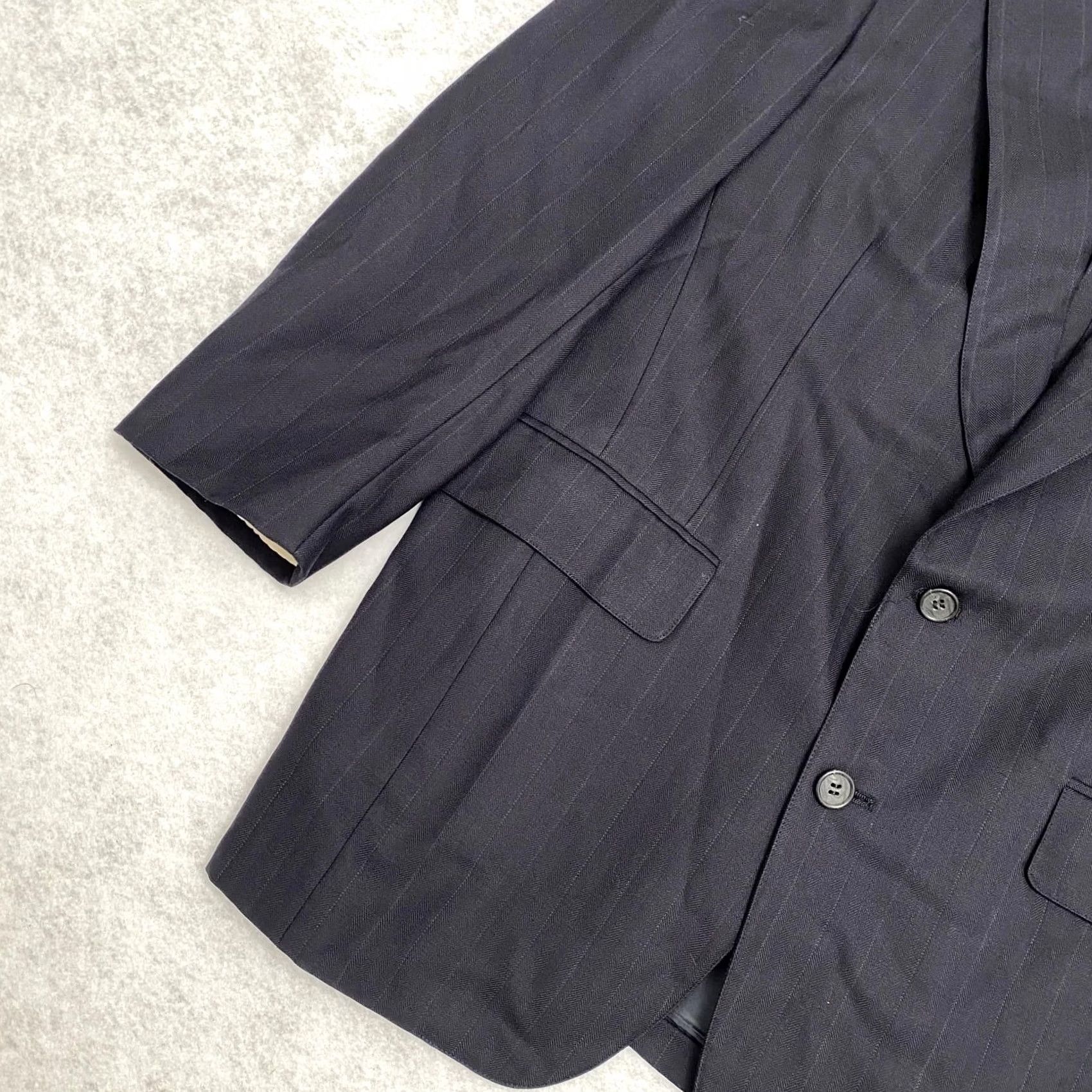 Vintage VINTAGE Southwick Culwell & Son Union USA Made Sport Coat Blazer Mens 42R Black Striped 2 Piece USA Blazer Men Size 42R - 3 Thumbnail