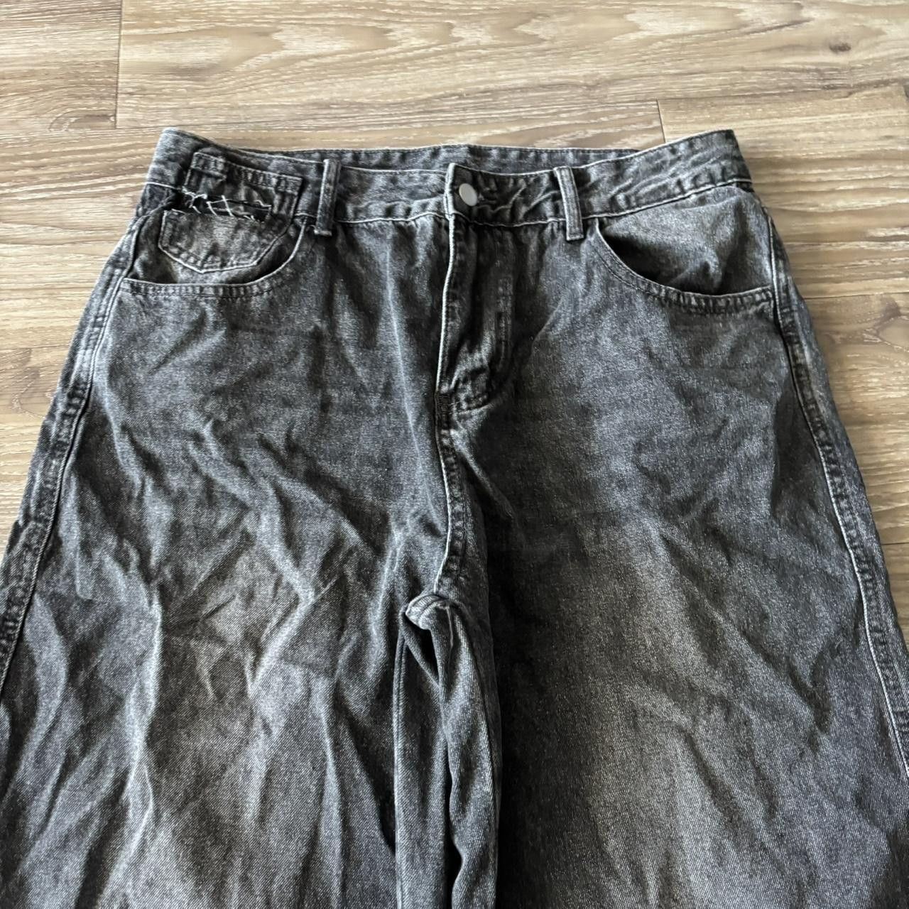 Japanese Brand Crazy Vintage Y2K/2000s Baggy Faded Black Skater Style Denim Jeans! 32x27 Size US 32 / EU 48 - 5 Thumbnail