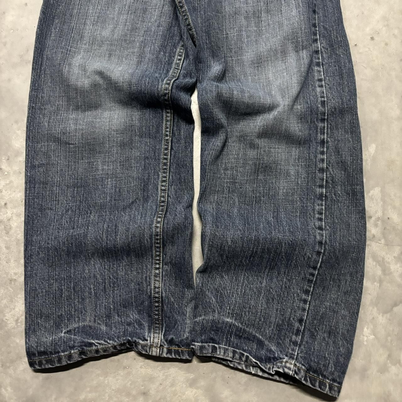 Japanese Brand × Vintage Crazy Vintage Y2K/2000s Grunge Dark Wash Skater Denim Jeans! Size US 36 / EU 52 - 6 Thumbnail