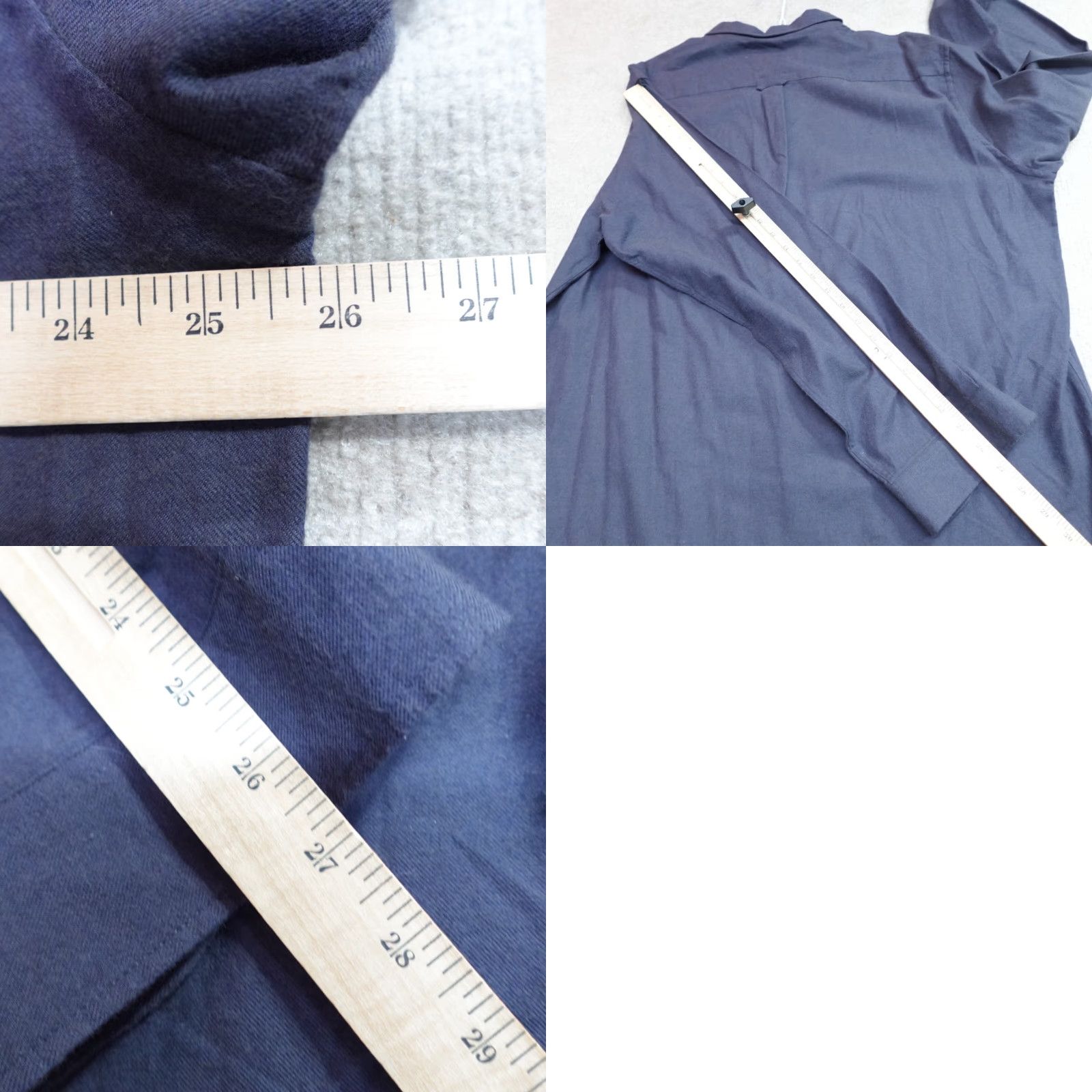 Jaeger Jaeger Shirt XL Blue Gray Long Sleeve Cotton Wool Blend Flannel Made in Portugal Size US XL / EU 56 / 4 - 8 Thumbnail