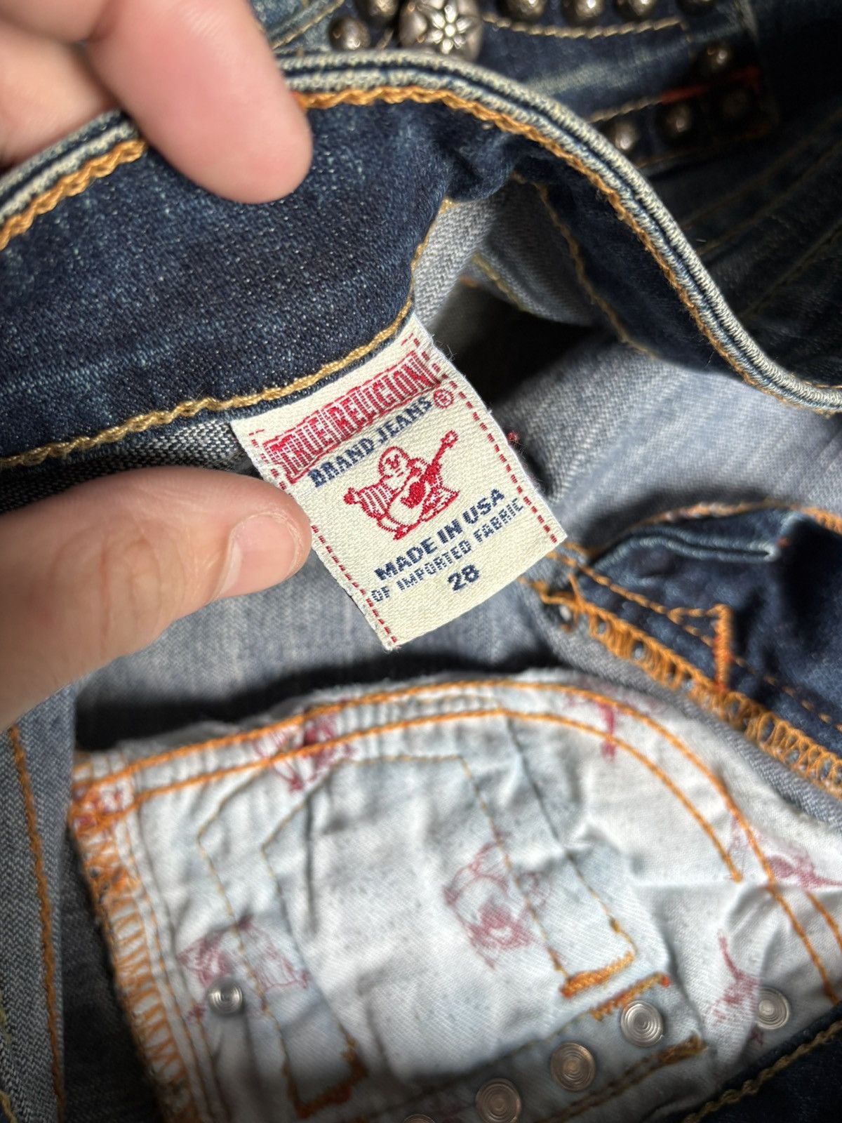 Chrome Hearts Chrome Hearts True Religion 1 of 1 Custom Denim Jeans Size US 30 / EU 46 - 13 Thumbnail