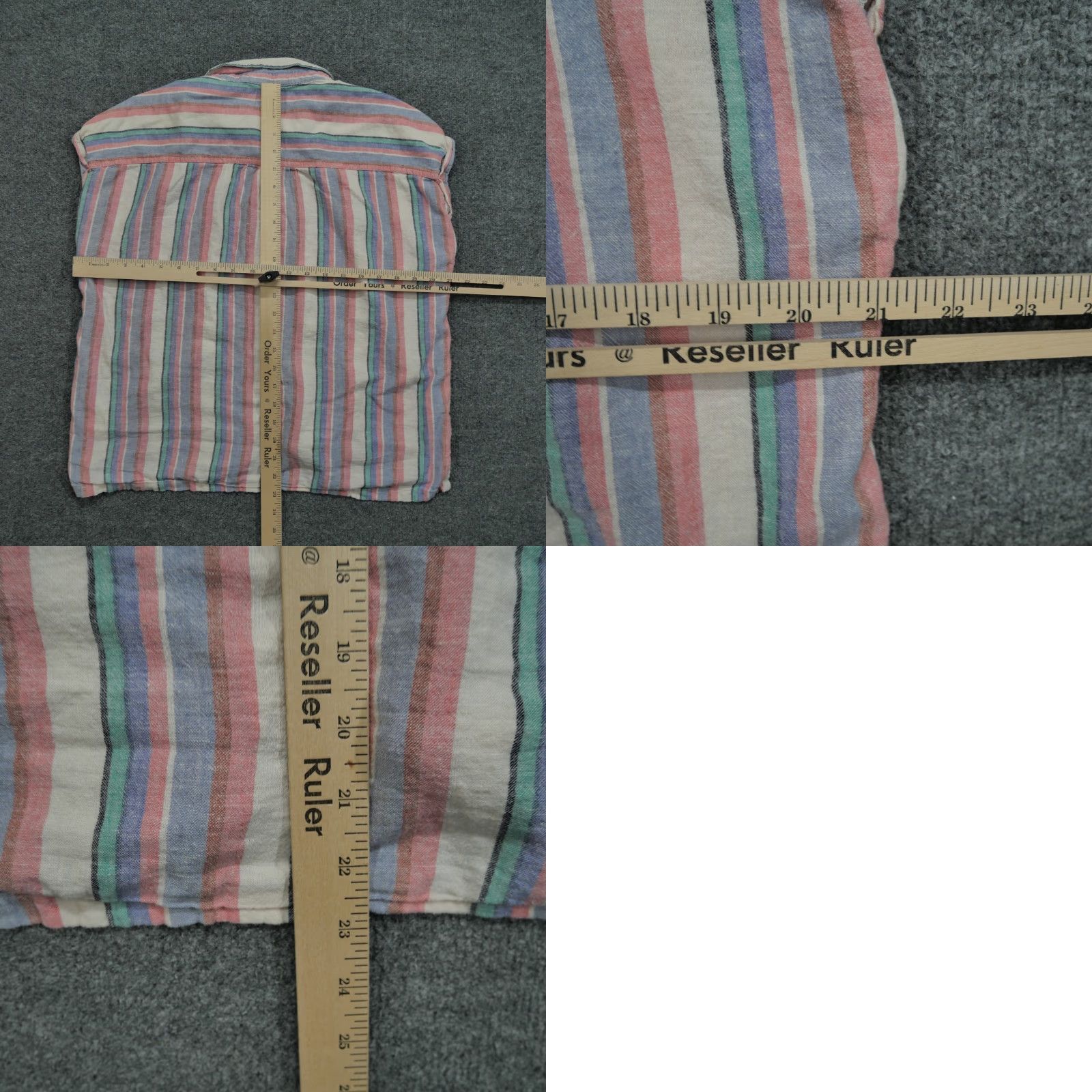 Orvis Orvis Shirt Womens L Blue Pink Striped Button Up Linen Blend Size L / US 10 / IT 46 - 8 Thumbnail