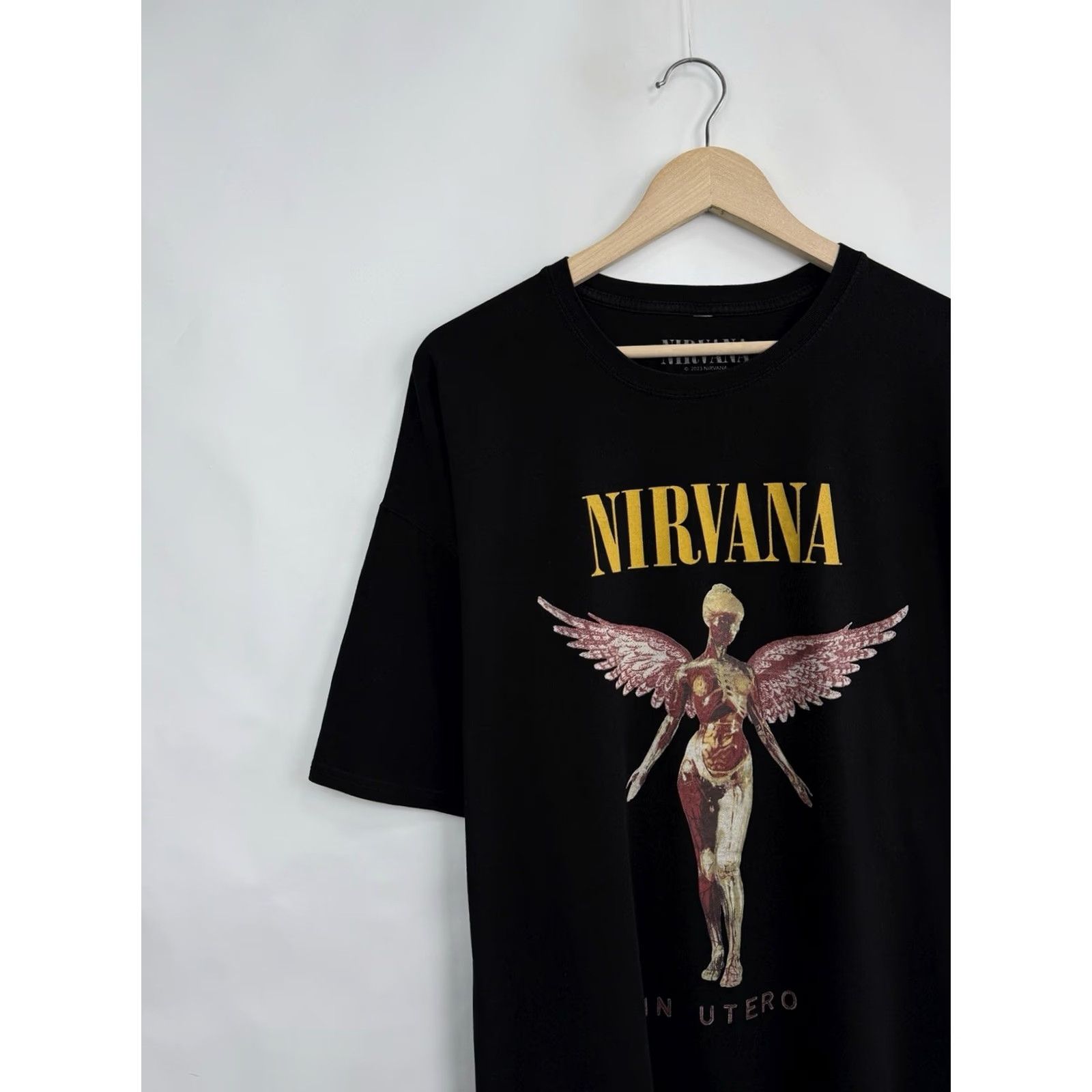 Vintage VINTAGE Nirvana T-Shirt Kurt Cobain In Utero Oversized L/XL Black Men Size US L / EU 52-54 / 3 - 3 Thumbnail