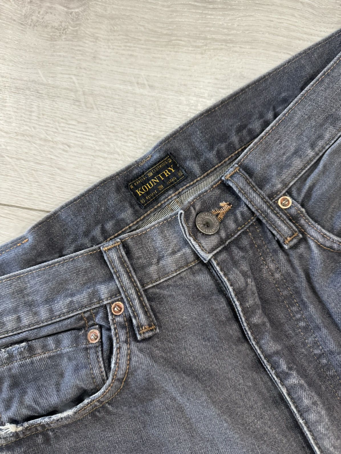 Kapital KAPITAL BONE DENIM SHORTS BLACK Size US 32 / EU 48 - 3 Thumbnail