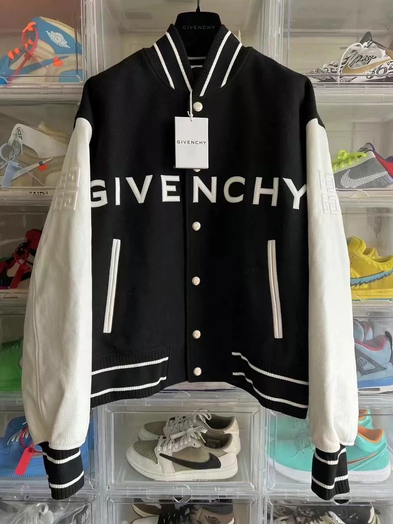 Givenchy Givenchy Size54 Black and White Patchwork Leather Sleeve Ba Size US M / EU 48-50 / 2 - 1 Thumbnail