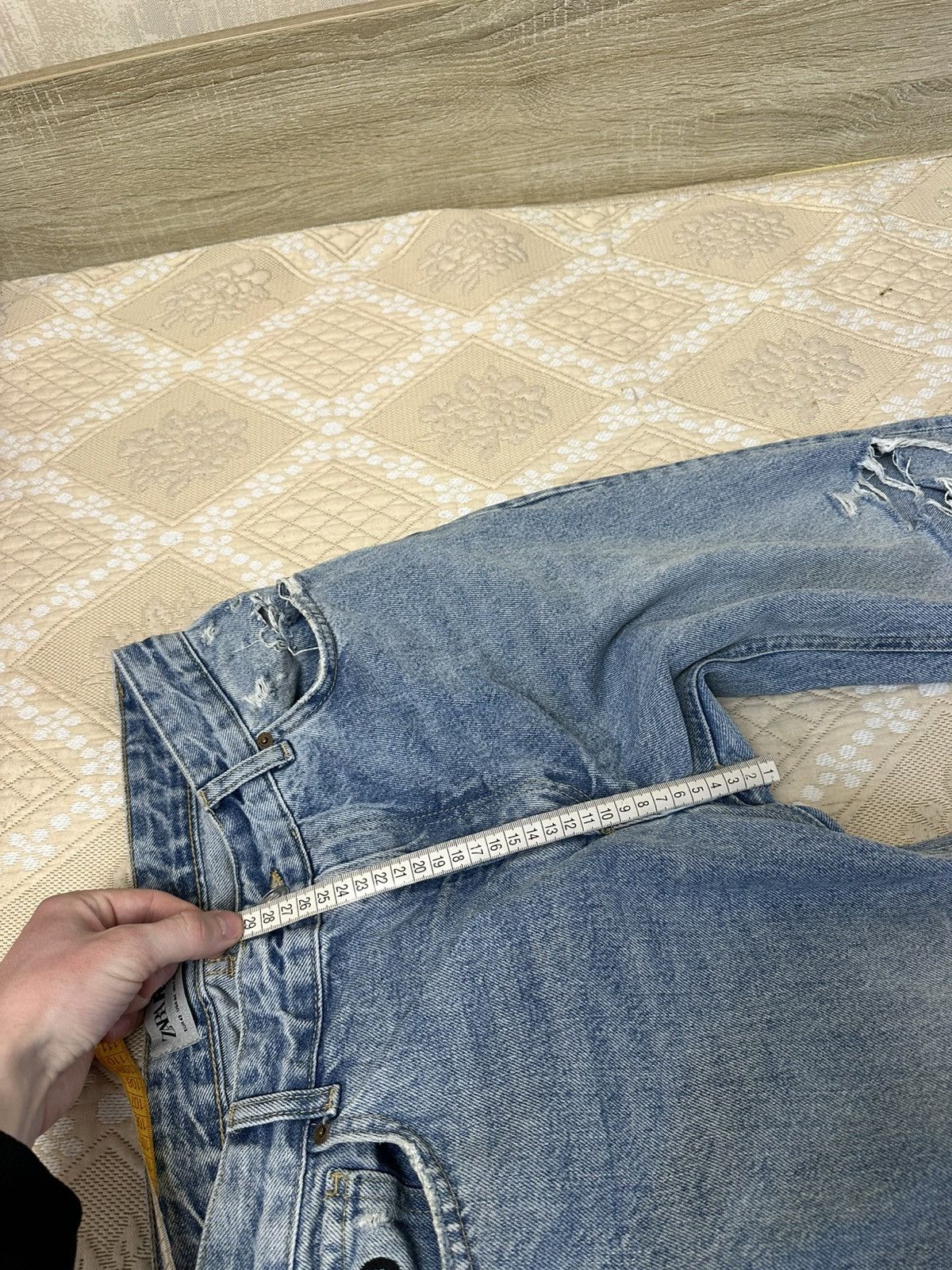 Rhude × Zara 🔥 Zara x Rhude Rhuigi Jeans Distressed Denim Pants Blue Size US 32 / EU 48 - 14 Thumbnail