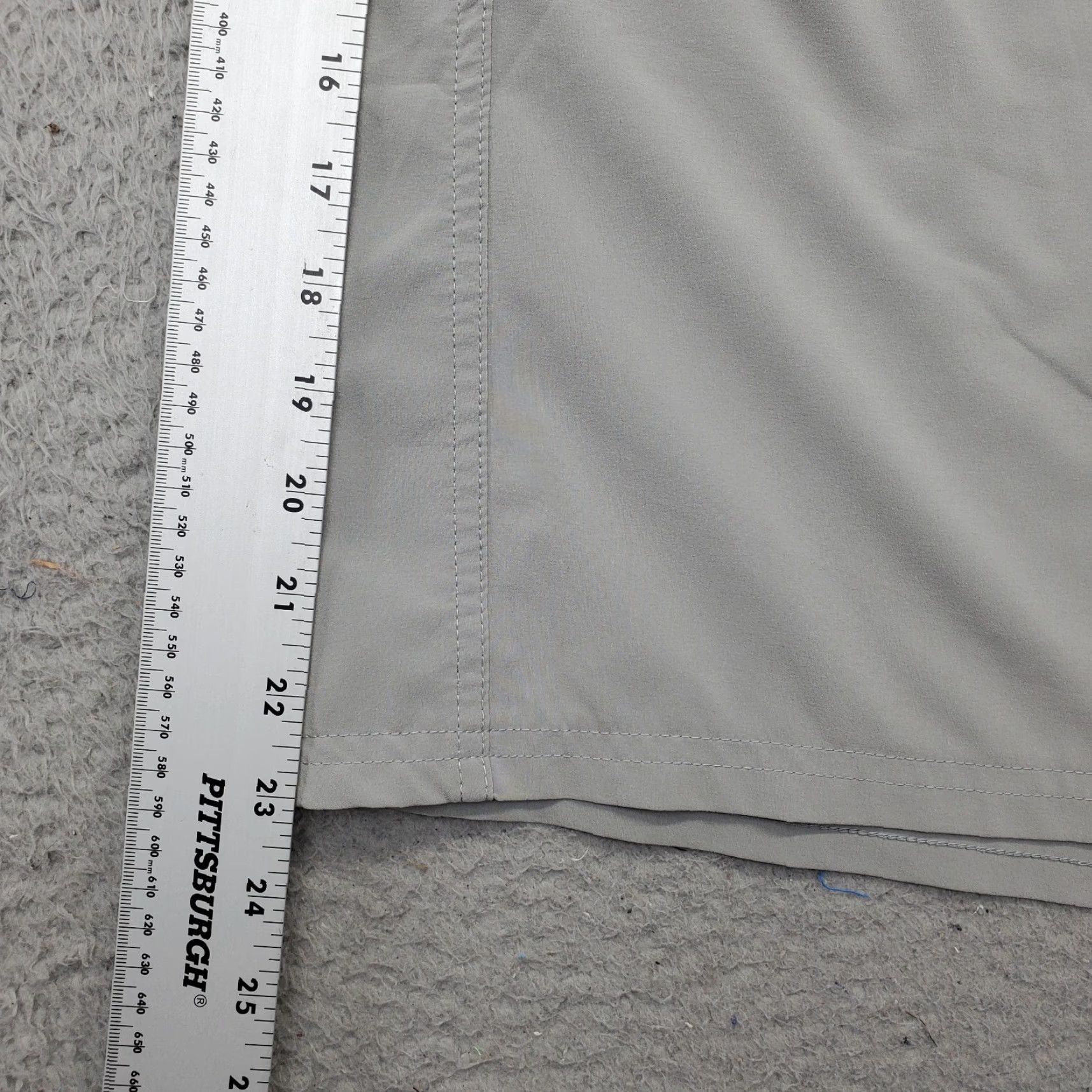 Vintage Free Fly Mens Size 38 Gray Chino Shorts - Casual, Stretch, Wicking, Golf, Fishing, 9.5 Inseam, Flat Front Size US 38 / EU 54 - 3 Thumbnail