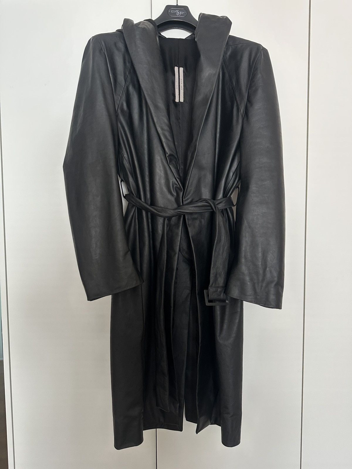 Rick Owens RICK OWENS SS24 LIDO RUNWAY LEATHER COAT Size US M / EU 48-50 / 2 - 3 Thumbnail