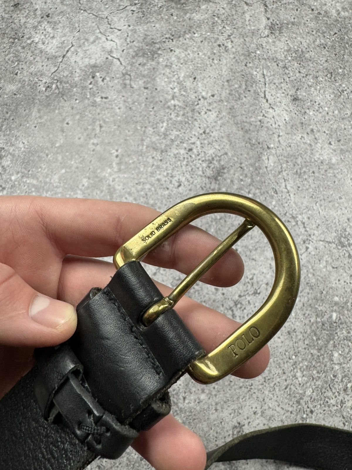 Ralph Lauren Vintage Polo Ralph Lauren Leather Belt Very Rare Black Gold Size ONE SIZE - 9 Thumbnail