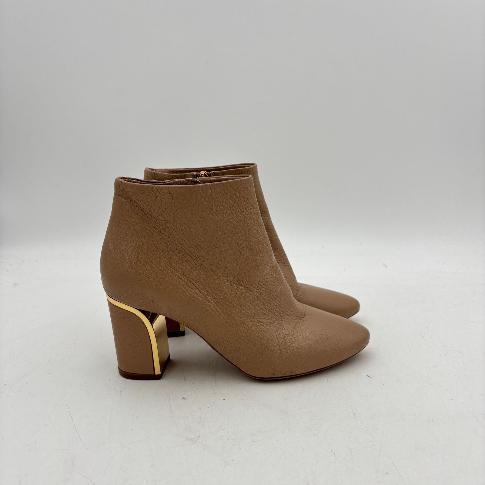 Chloe Chloe Beckie Gold Trim Ankle Boots Women's 36 Booties US 6 Size US 6 / IT 36 - 3 Thumbnail