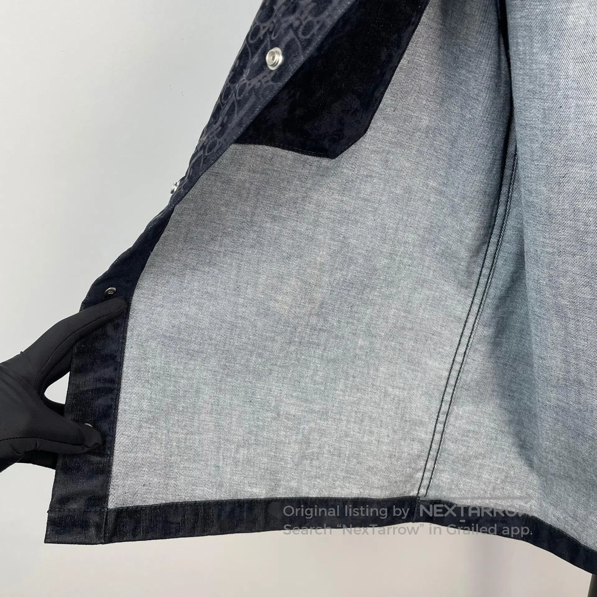 Dior Dior Dark blue velvet vintage print denim jacket| Size US S / EU 44-46 / 1 - 3 Thumbnail