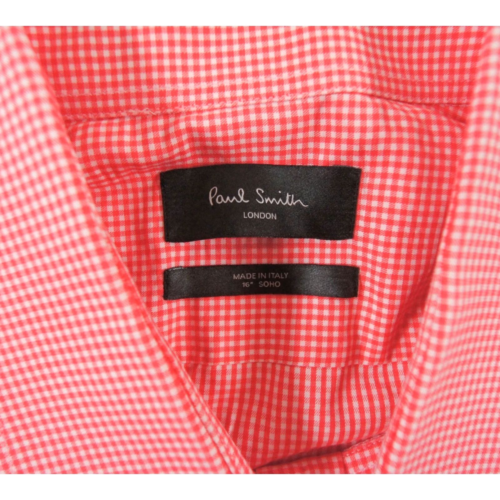 Paul Smith VINTAGE Paul Smith Men's Shirt Long Sleeve Button Up Collared Check Red Adult 16 Casual Business Wedding Size US L / EU 52-54 / 3 - 6 Thumbnail