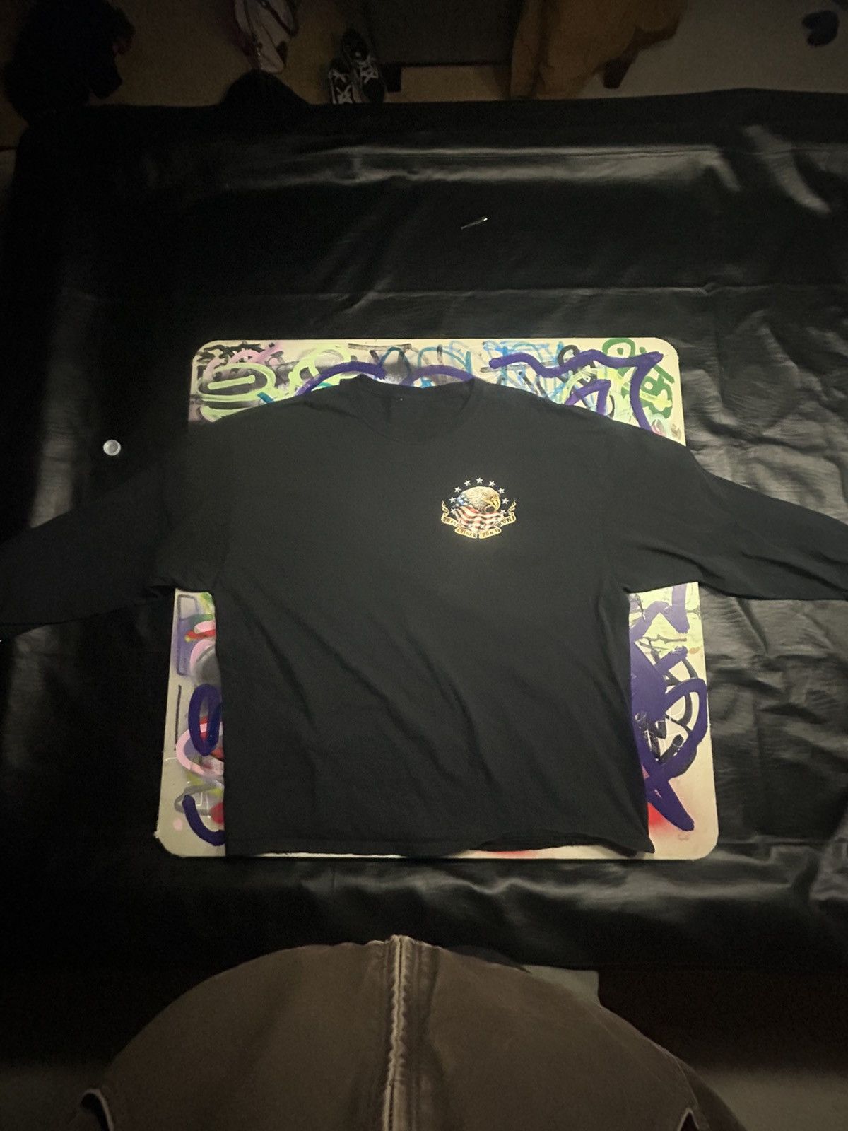 Other Black American graphic longsleeve Size US XL / EU 56 / 4 - 2 Thumbnail