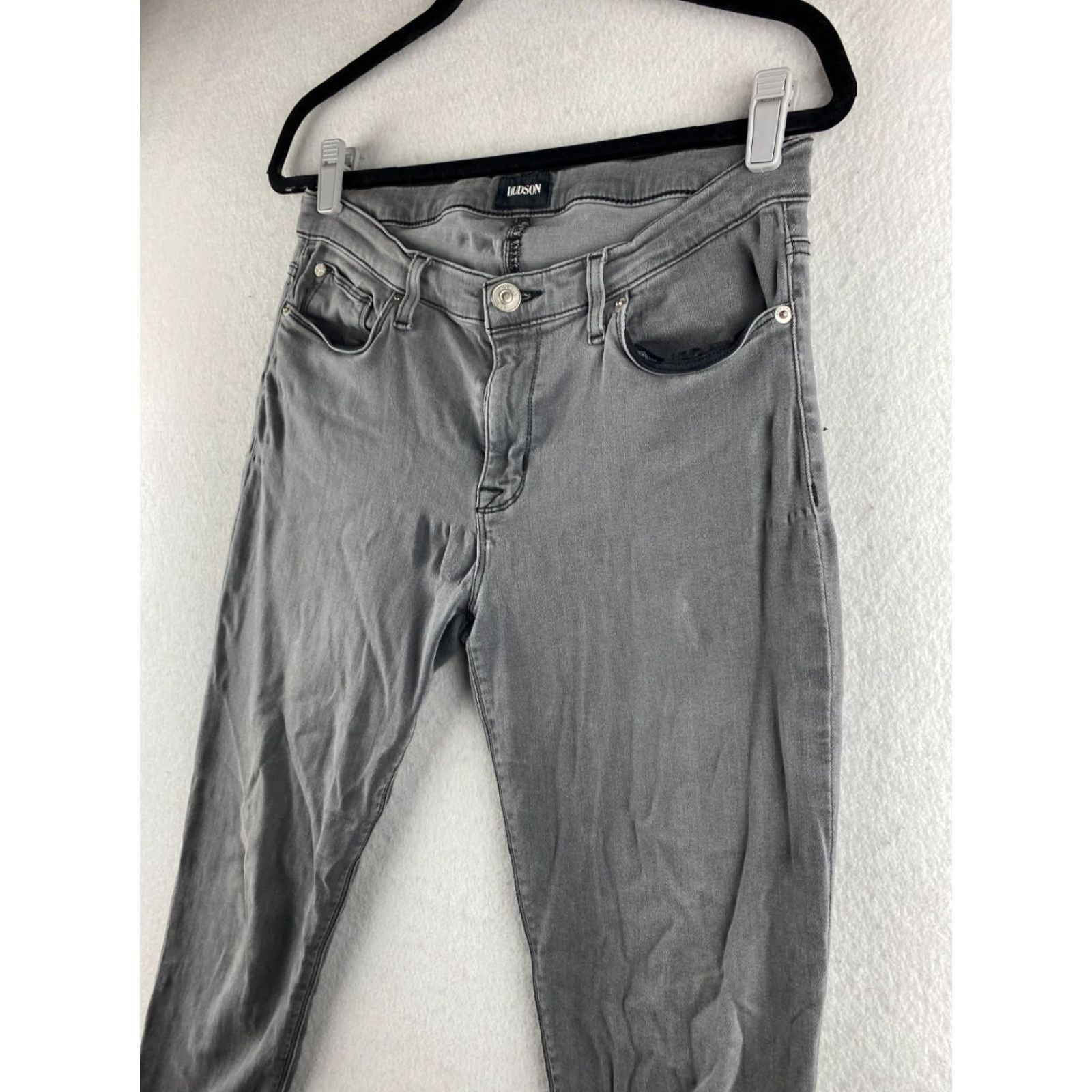 Hudson Hudson Jeans Womens 30 Gray Skinny Ankle Stretch Denim Dark Wash Casual Jeans Size 30" / US 8 / IT 44 - 5 Thumbnail