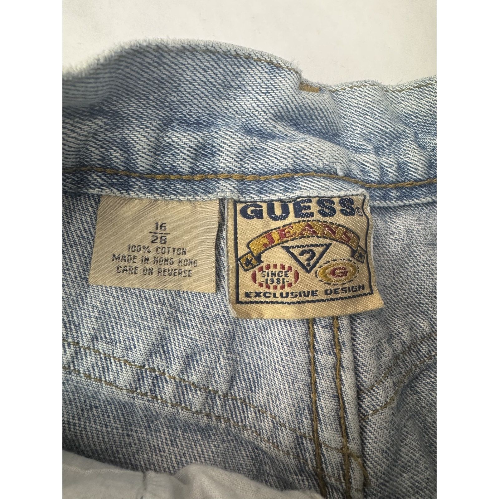 Guess Vintage 80s 90s Guess Jeans High Rise Carpenter Baggy 28 Size 26" / US 2 / IT 38 - 6 Thumbnail