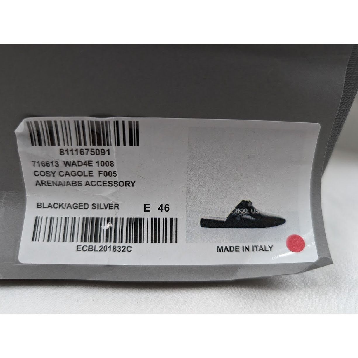 Balenciaga o1rshd1 Q:2 / Cosy Cagole F005 Arena Mules in Black/Aged Size US 13 / EU 46 - 20 Thumbnail