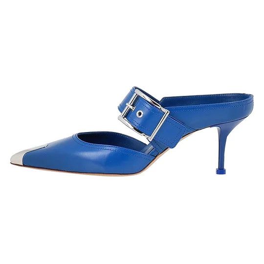 Alexander McQueen o1y0225 Mules in Blue Size US 6 / IT 36 - 3 Thumbnail